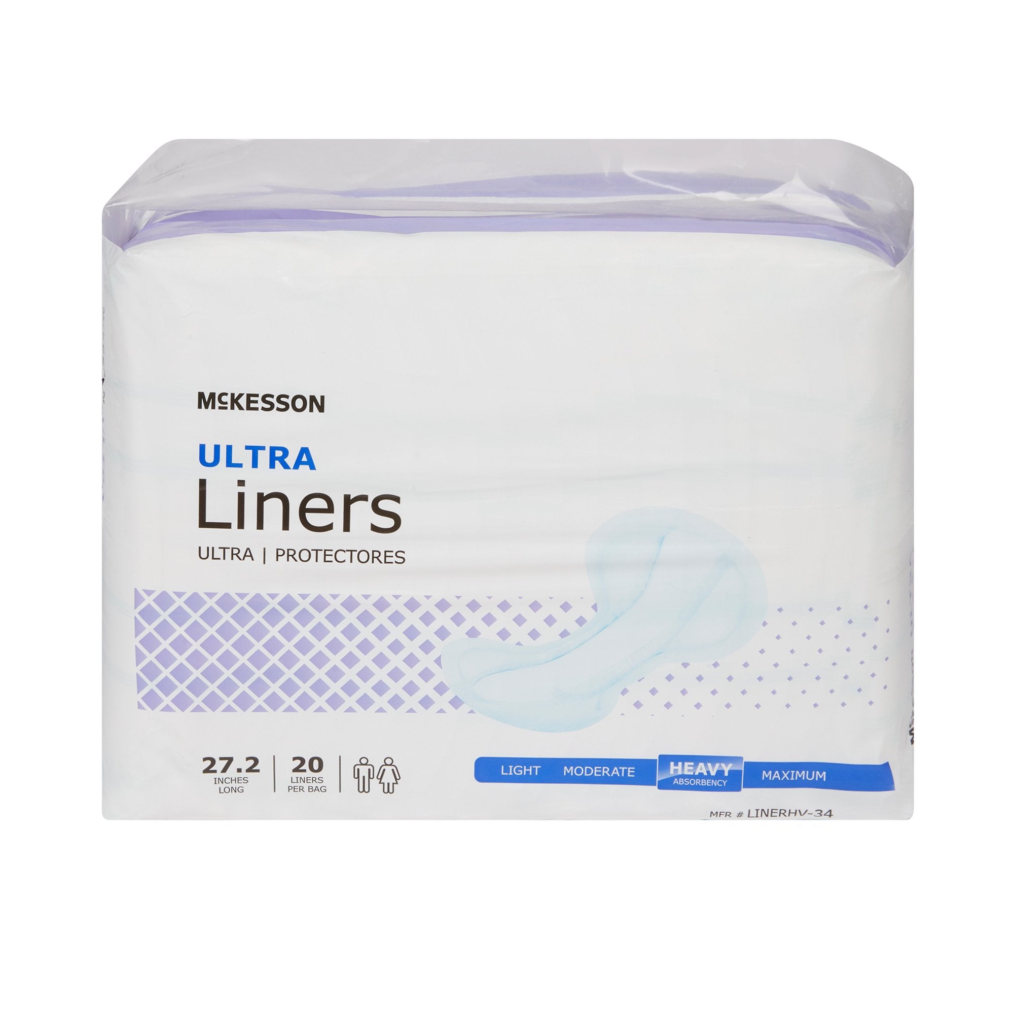 McKesson Ultra Incontinence Liners - 27" Heavy Absorbency, 20-Pack