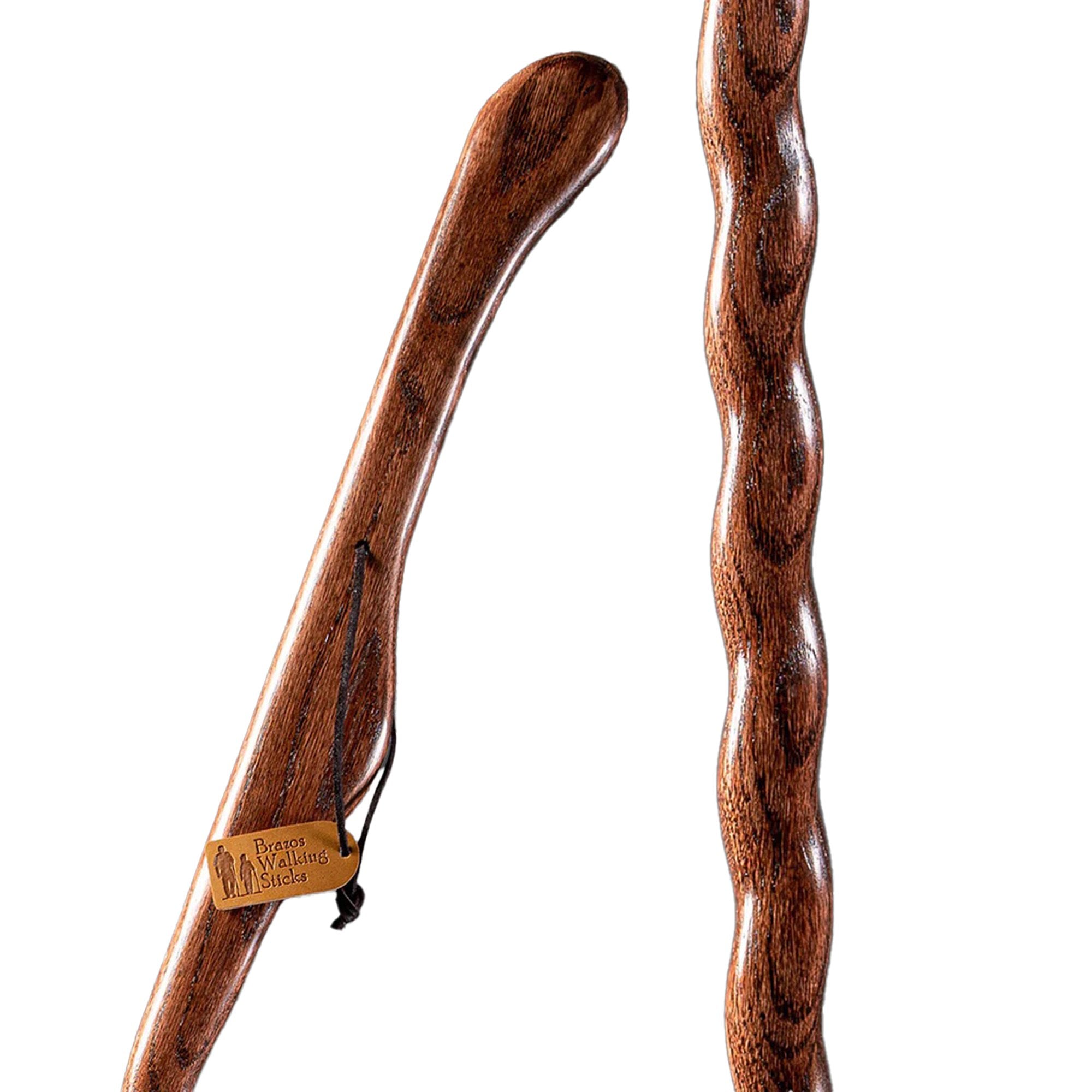 Brazos™ Twisted Oak Hitchhiker Handcrafted Walking Stick, 48-Inch, Red (1 Unit)