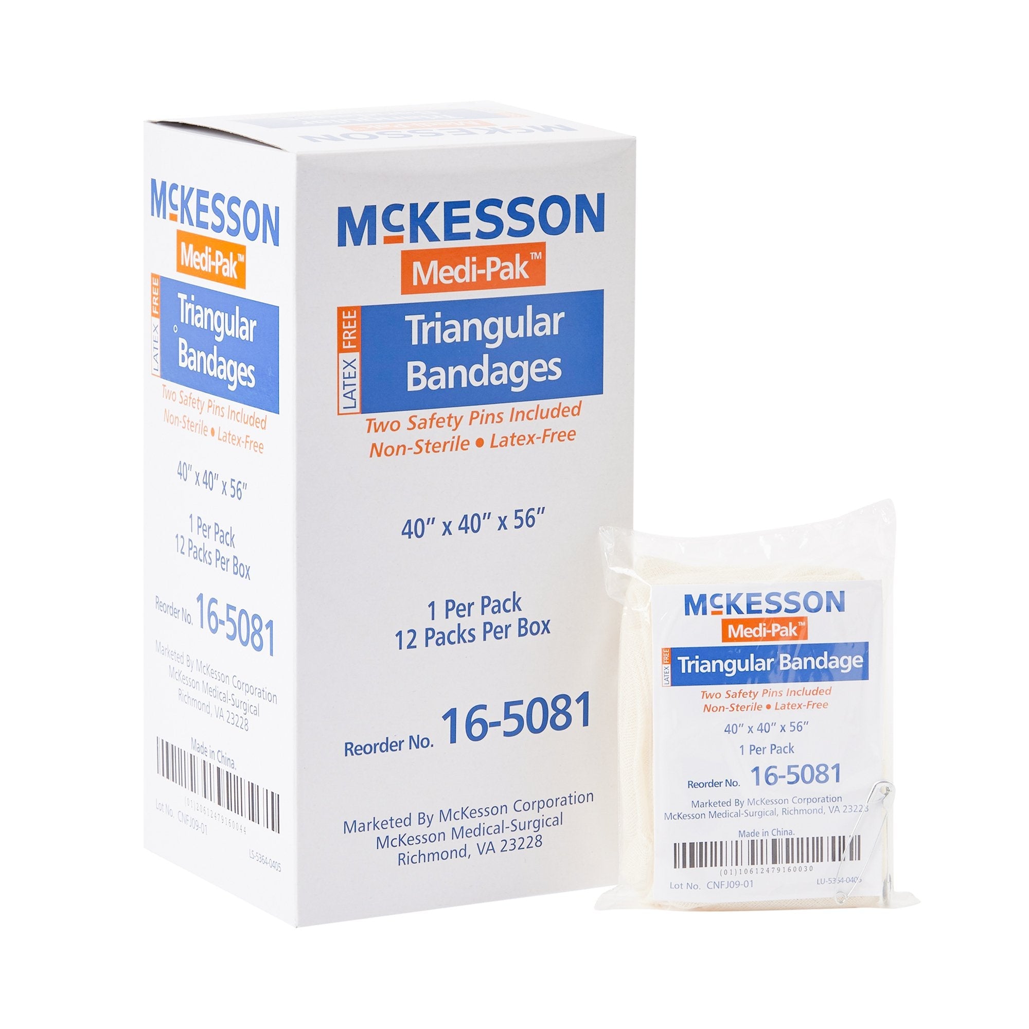 McKesson Triangular Bandage, 40 x 40 x 56 Inch (12 Units)