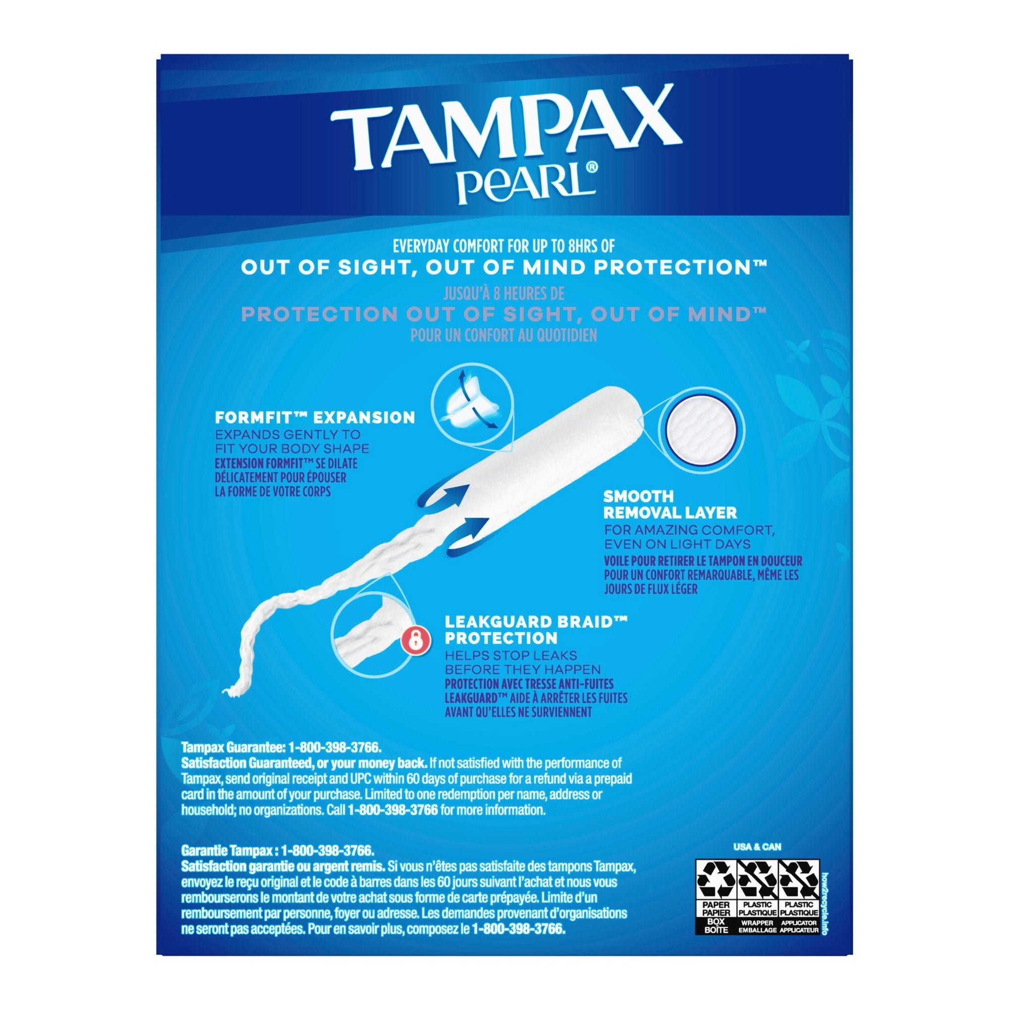 Tampon Tampax® Pearl Super Absorbency Plastic Applicator Individually Wrapped (1 Unit)