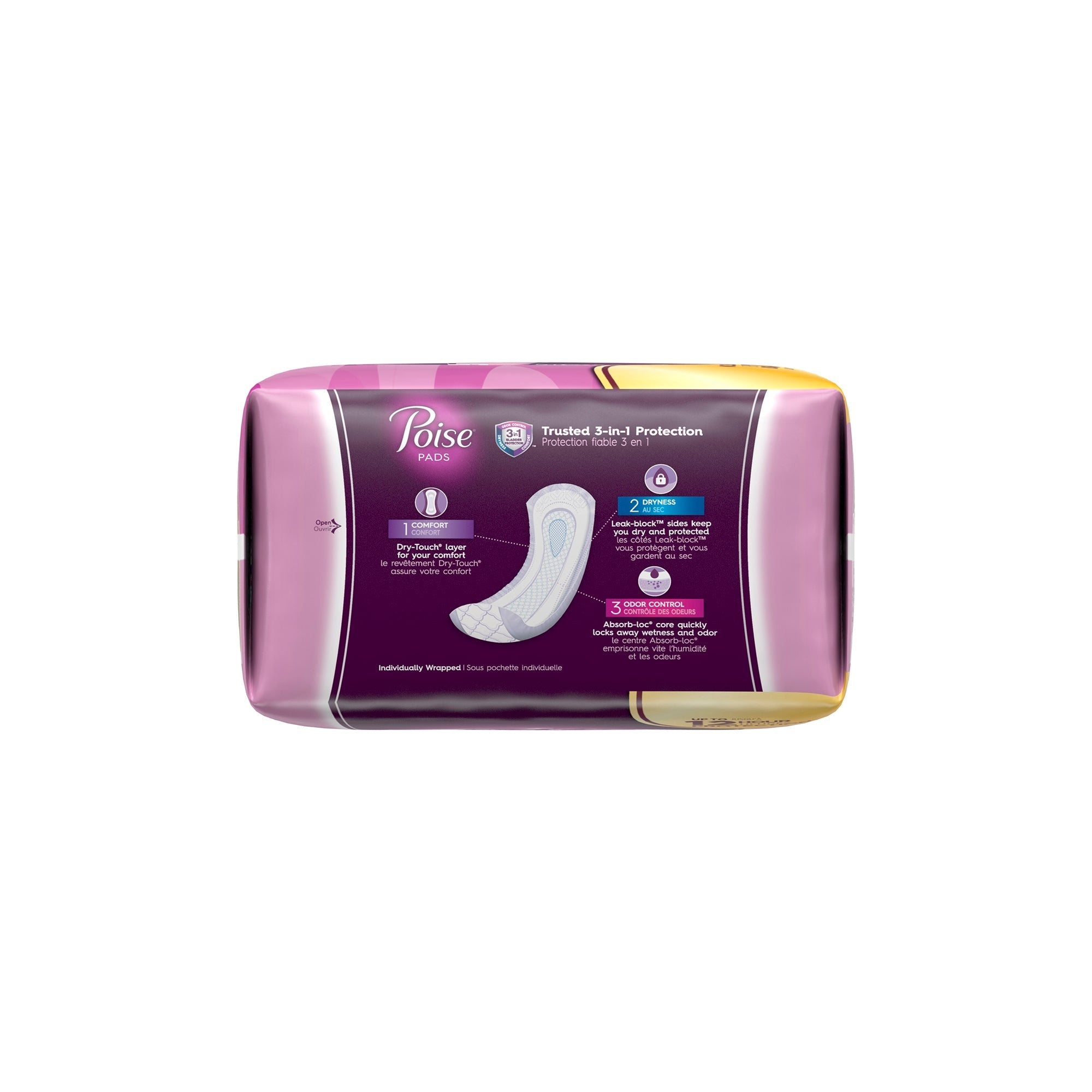 Poise Bladder Control Pads, 15.9" Heavy Absorbency, One Size - 27 Pack