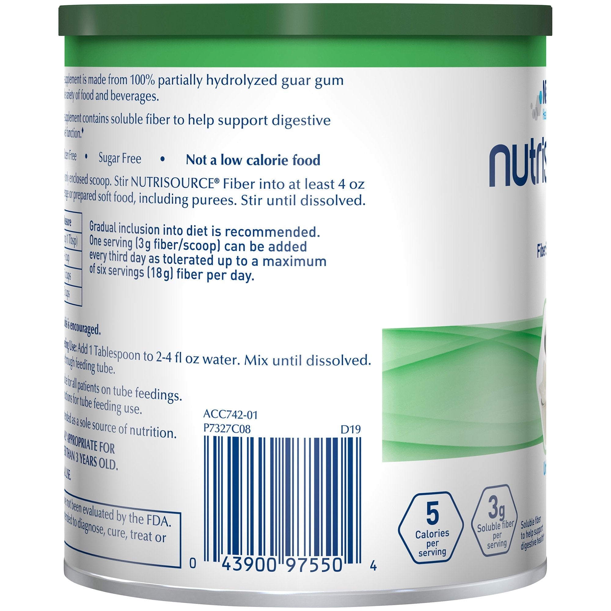 Nutrisource® Fiber Supplement, 7.2-ounce canister (1 Unit)