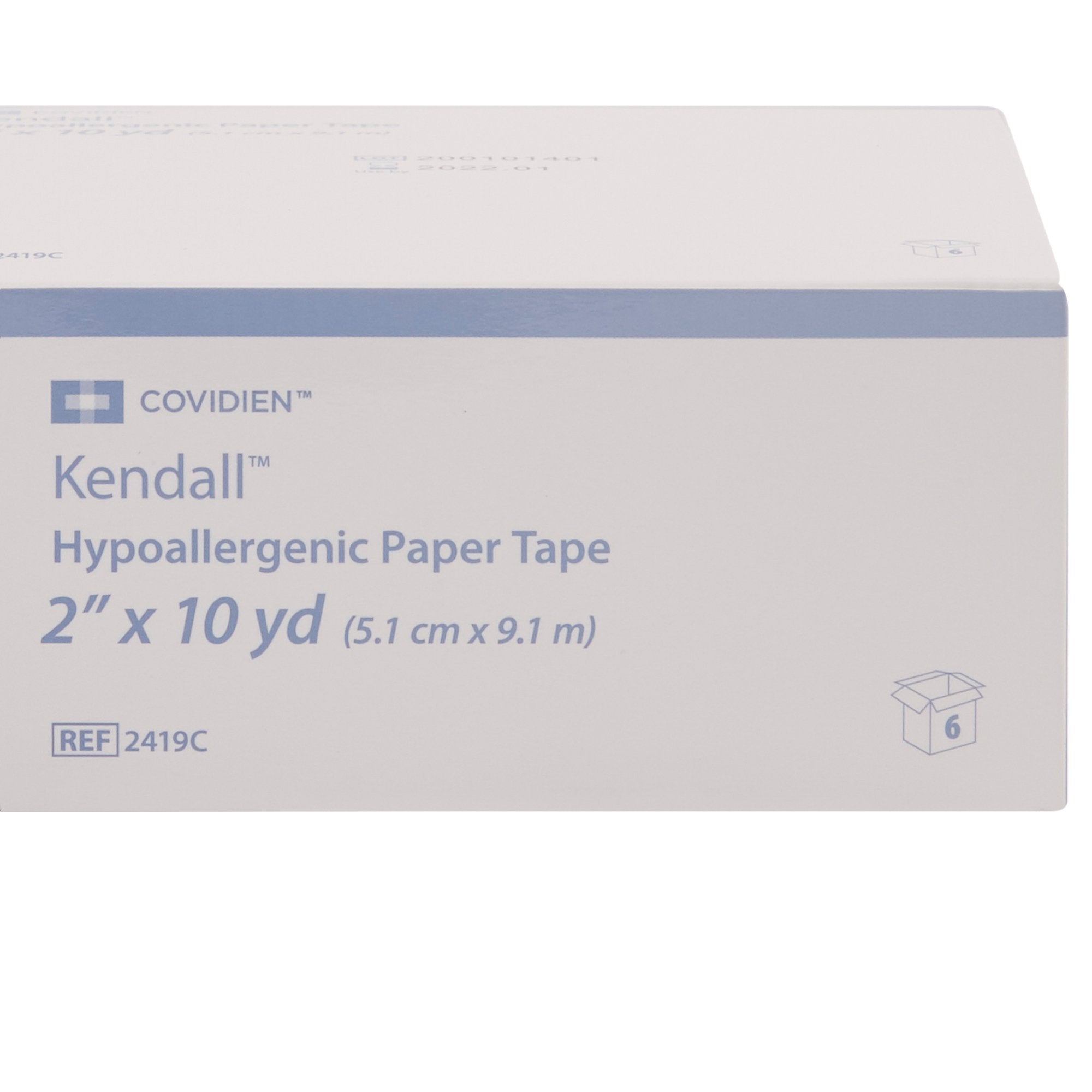 Kendall™ Hypoallergenic Paper Medical Tape, 2 Inch x 10 Yard, White (6 Units)