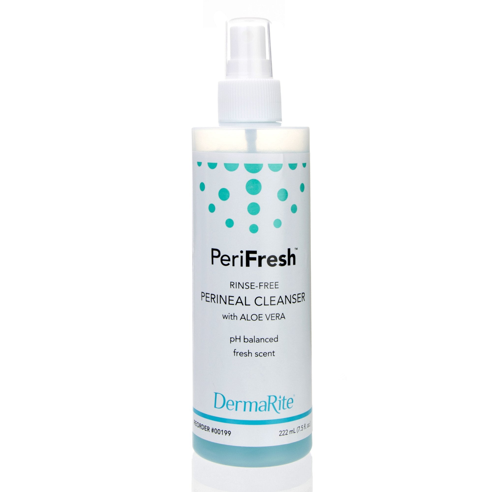 DermaRite PeriFresh Rinse-Free Perineal Cleanser, 7.5oz Pump - Fresh Scent (48-Pack)