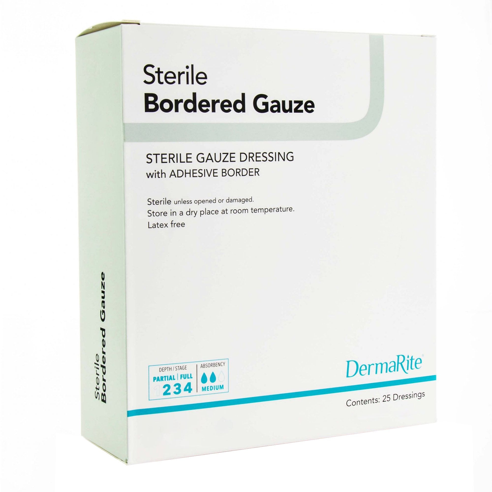 DermaRite® Sterile Gauze Adhesive Dressing, 4 x 5 Inch (25 Units)