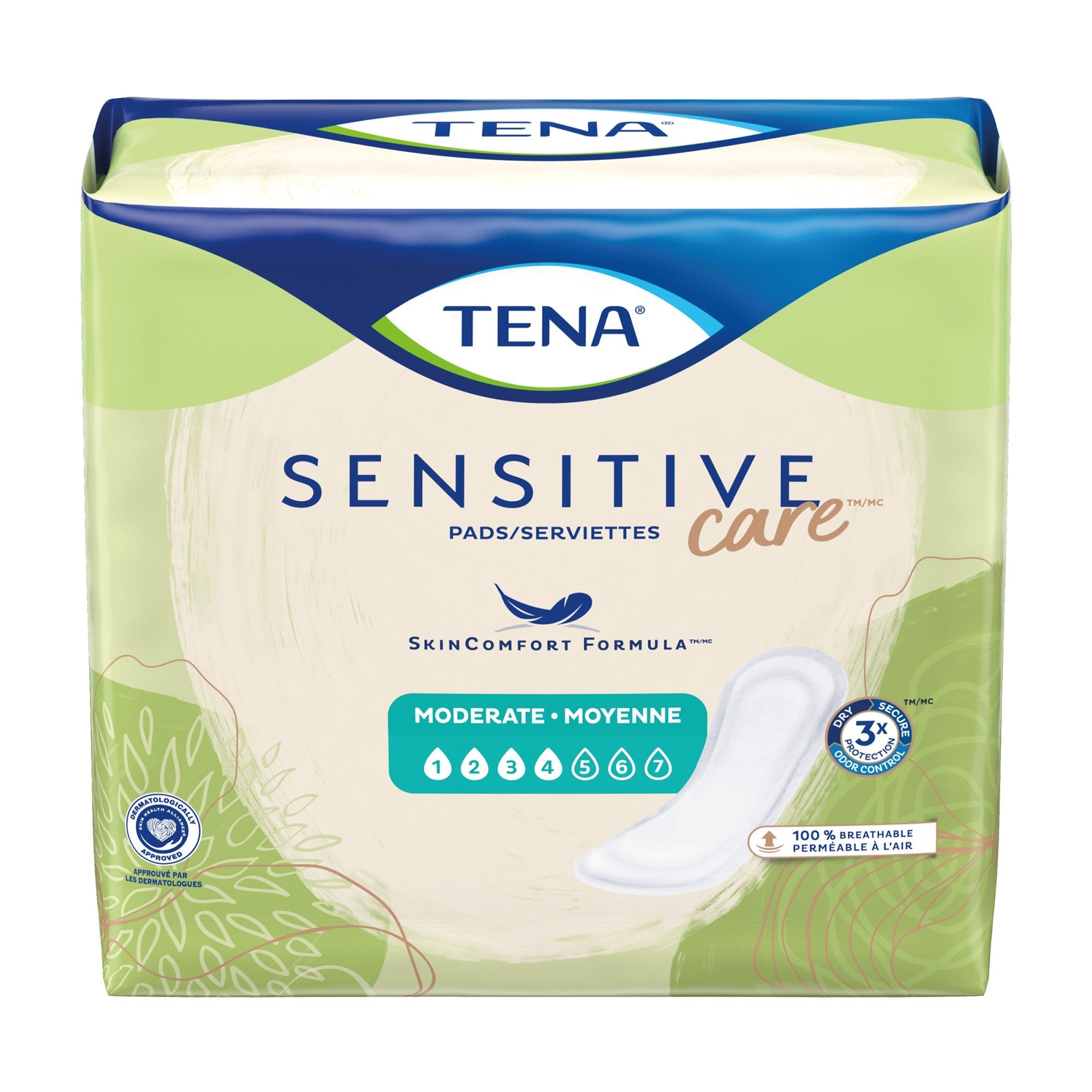 Tena Intimates Moderate Bladder Control Pads, 11" - 120 Pack for Sensitive Care