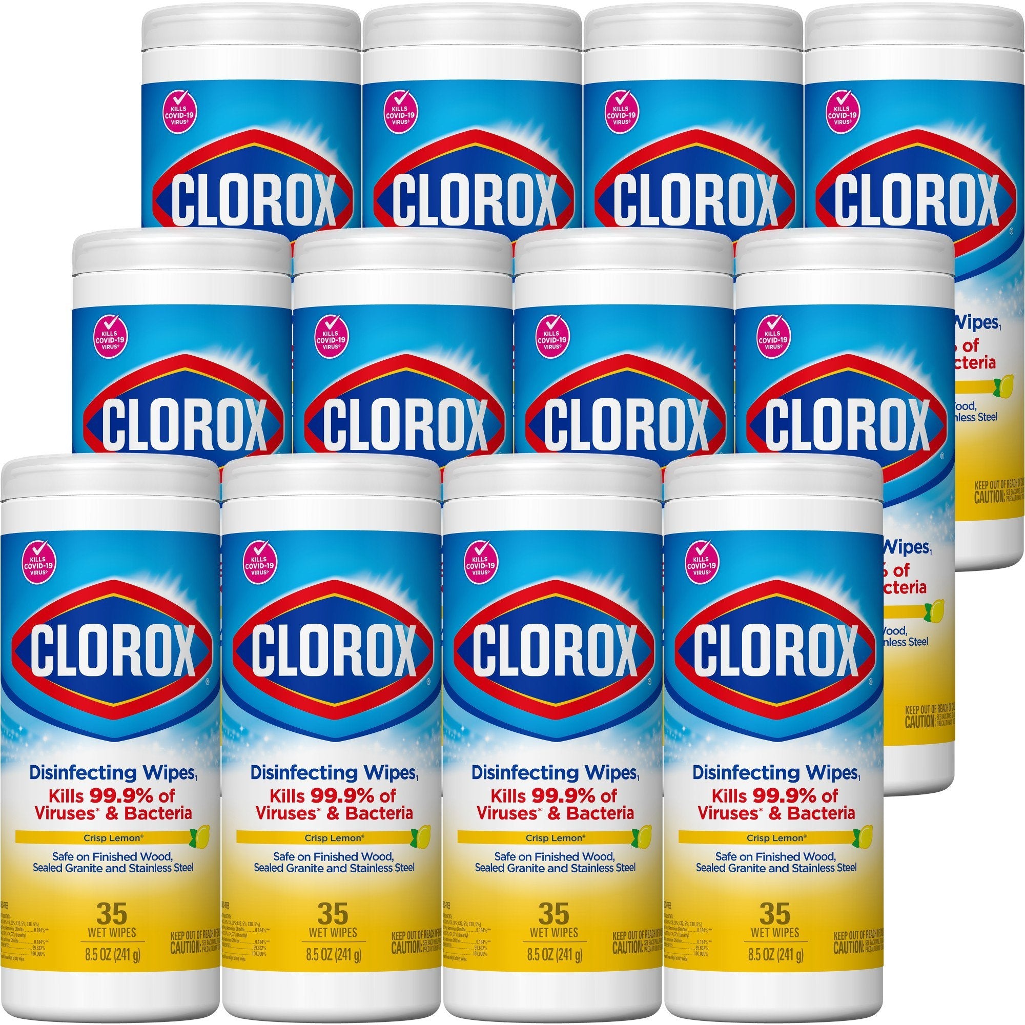 Clorox® Surface Disinfectant Wipes, Small Canister (12 Units)