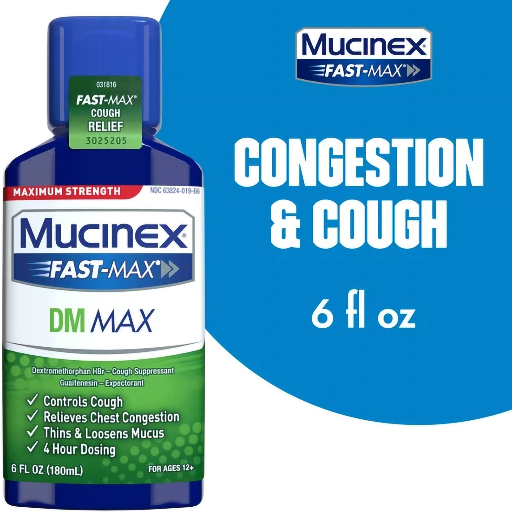 Mucinex® Fast-Max™ DM Max Guaifenesin / Dextromethorphan Cold and Cough Relief (1 Unit)