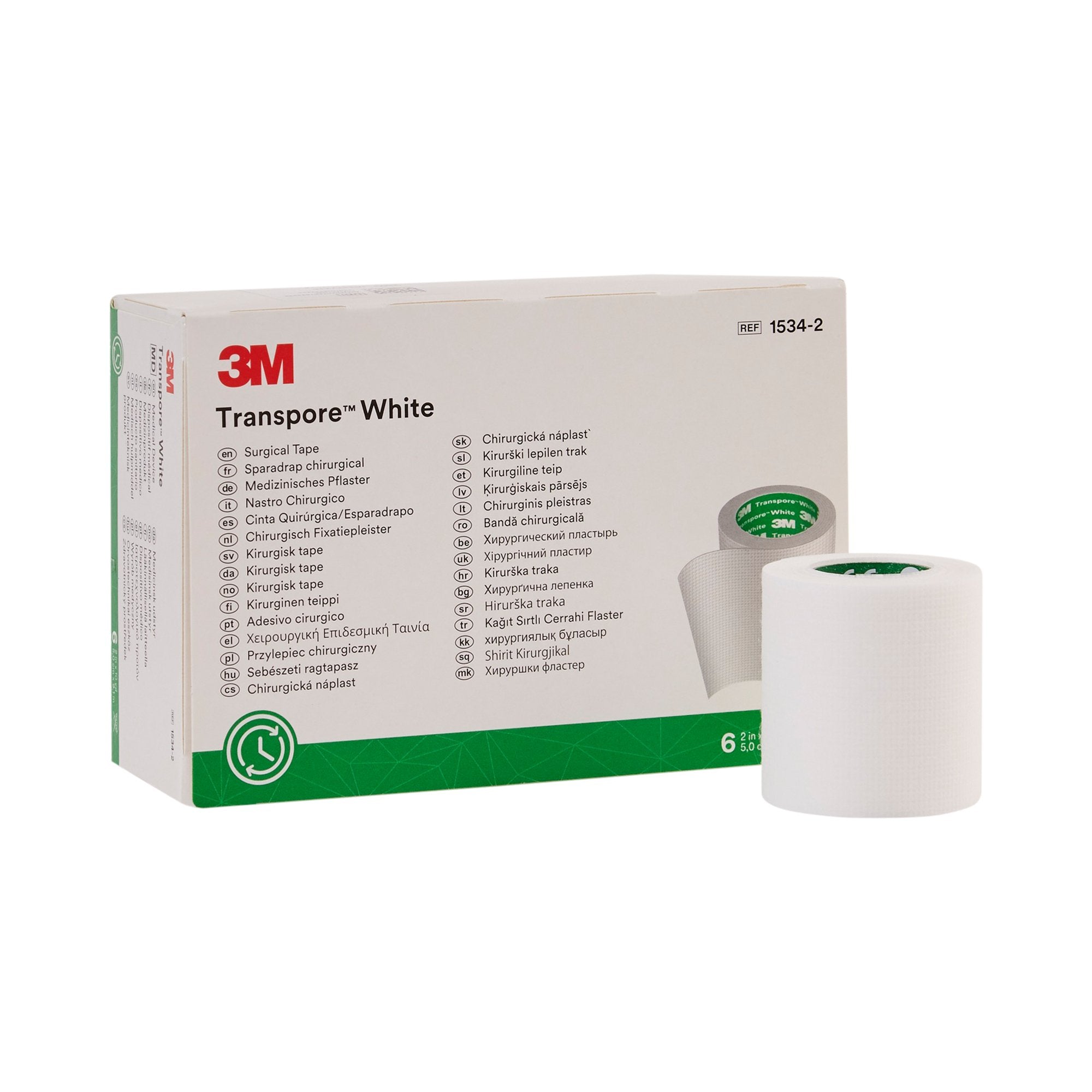 3M™ Transpore™ Plastic Medical Tape, 2 Inch x 10 Yard, White (6 Units)