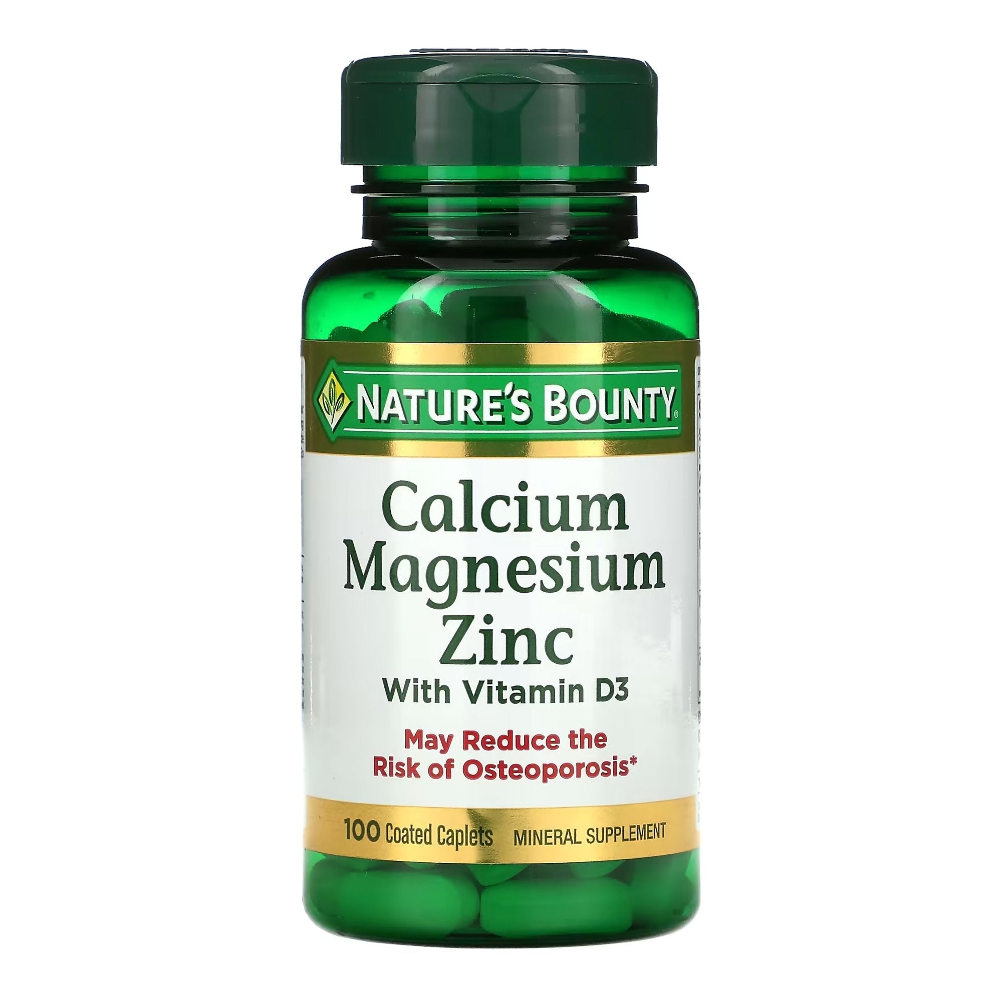 Vitamin Supplement Nature's Bounty® Calcium / Mag / Zinc Capsule 100 per Bottle (1 Unit)