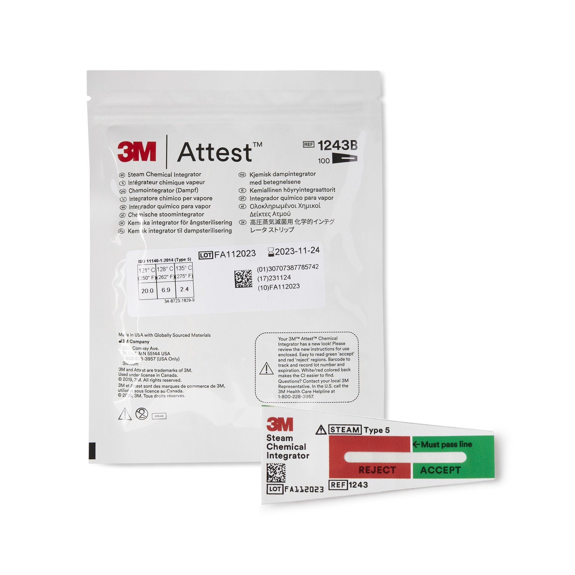 3M™ Attest™ Sterilization Chemical Integrator Strip (100 Units)