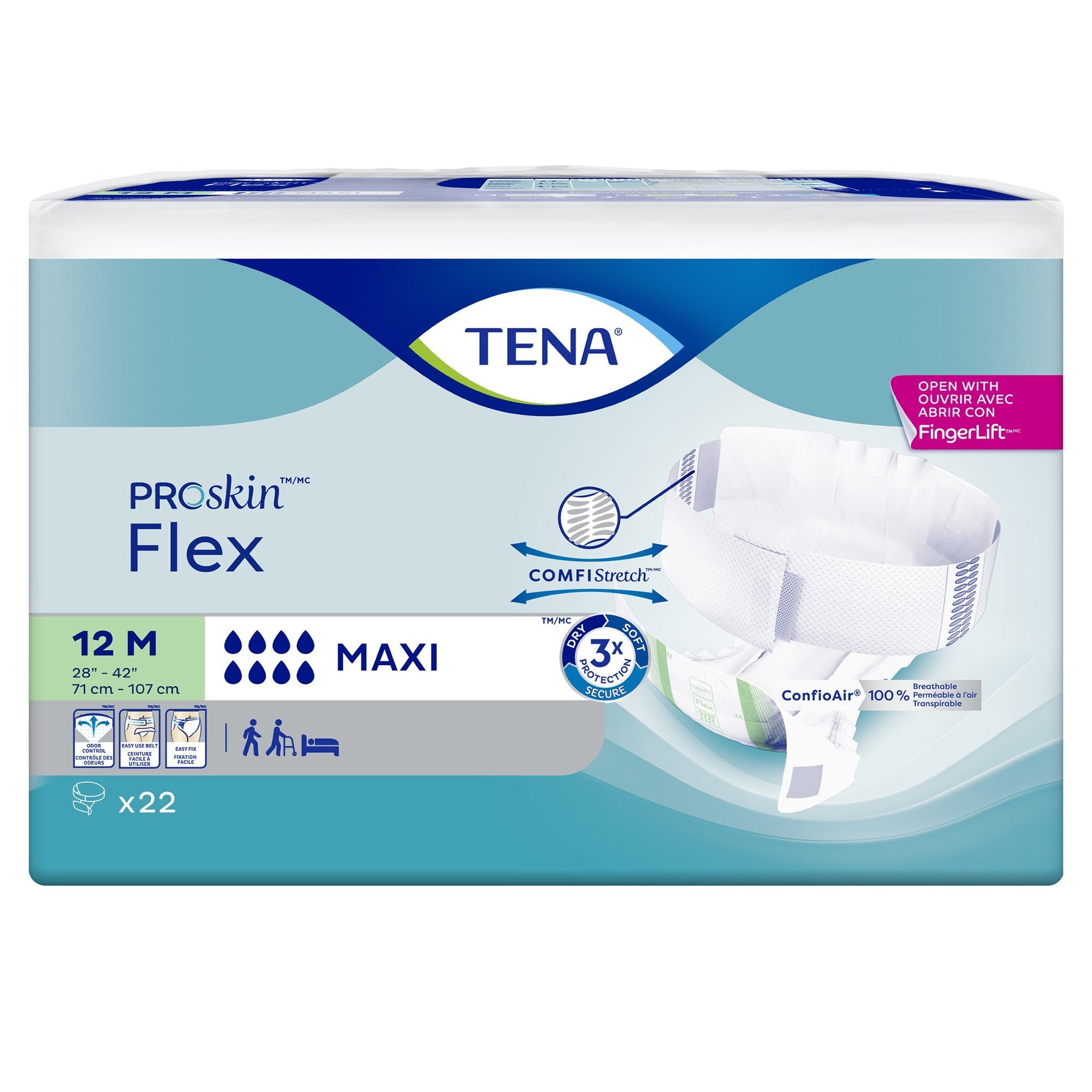 Tena® Flex™ Maxi Incontinence Belted Undergarment, Size 12 (22 Units)