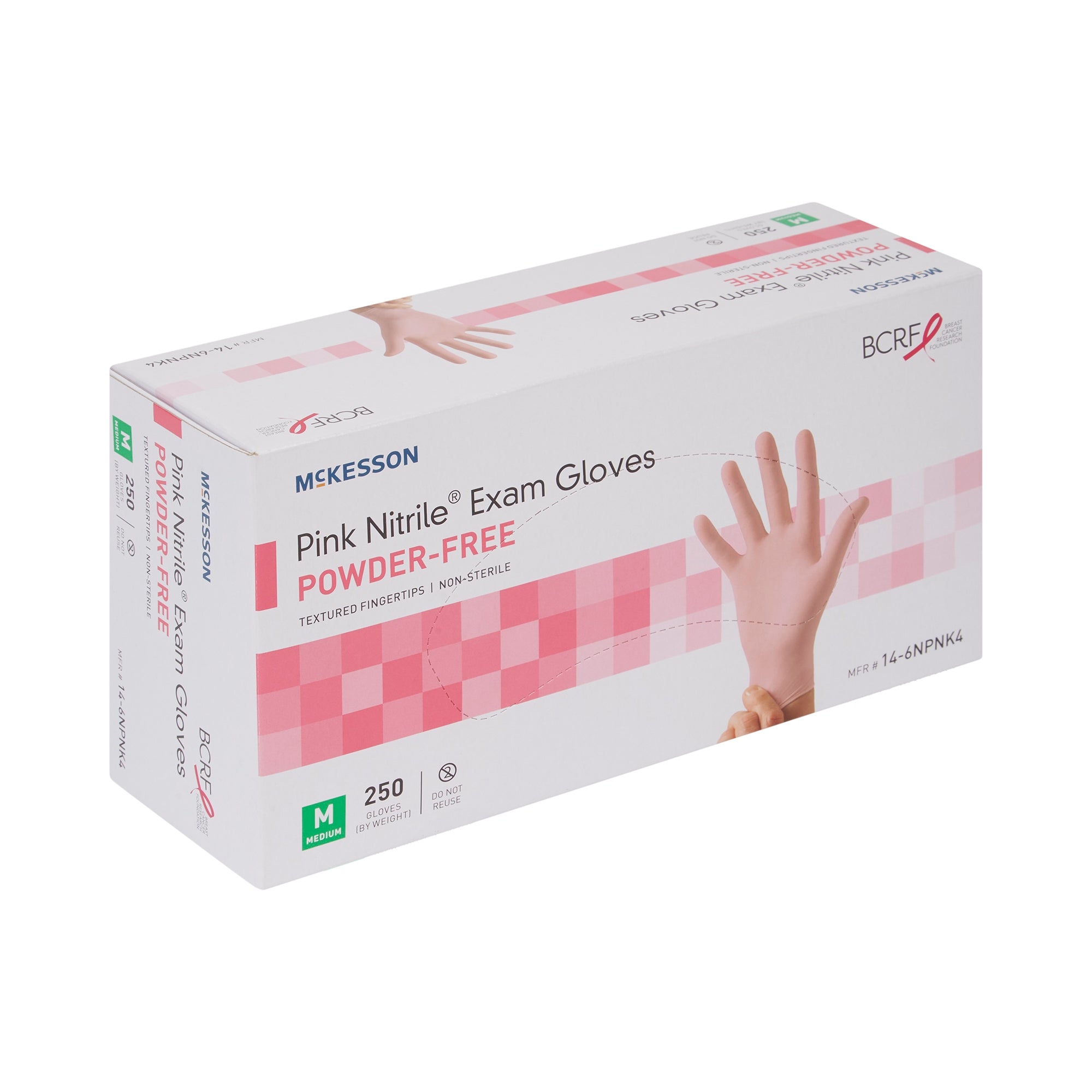McKesson Pink Nitrile Exam Gloves Medium - Support Breast Cancer Research