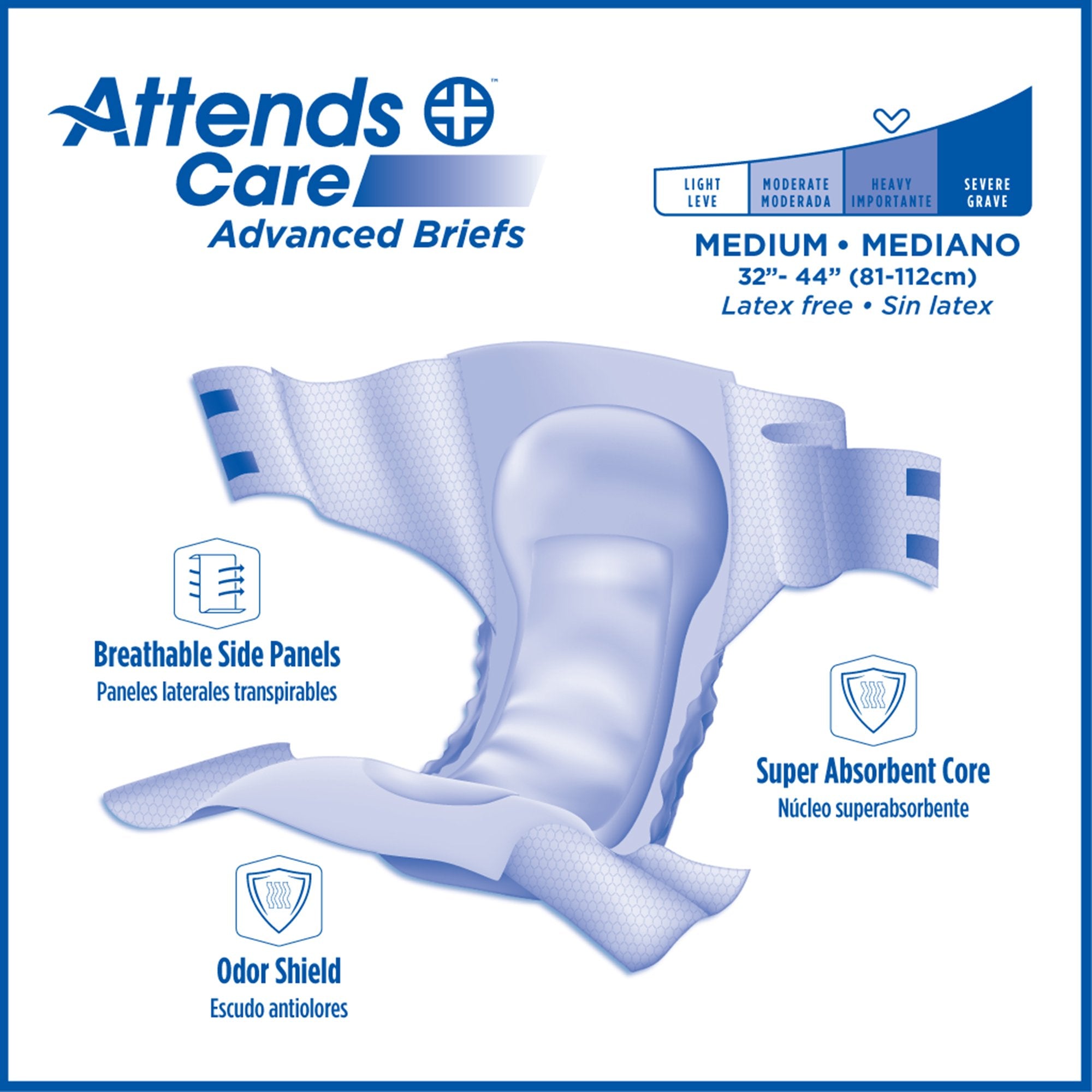 Attends® DermaDry™ Plus Incontinence Brief, Medium (24 Units)