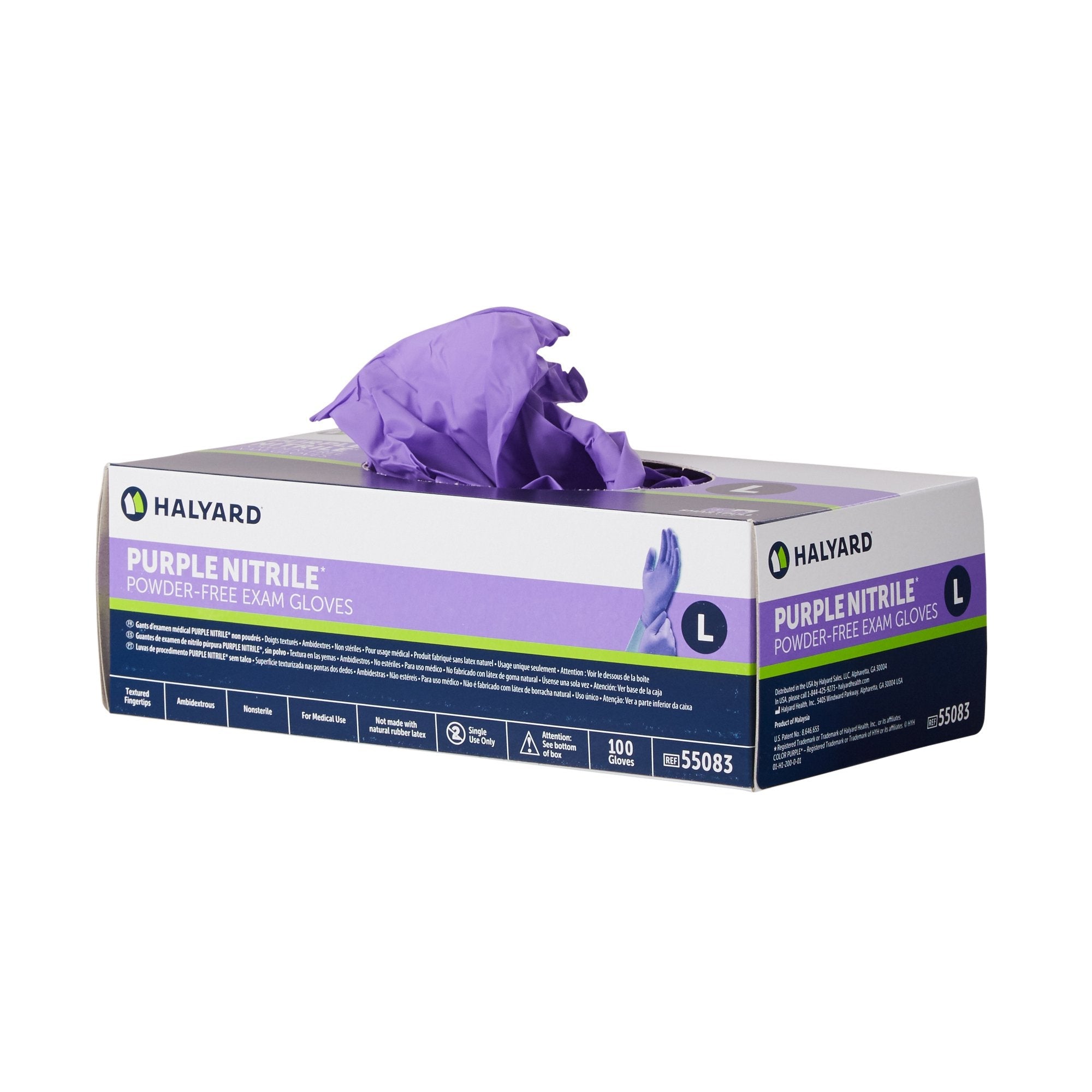 Purple Nitrile® Nitrile Exam Glove, Large (100 Units)