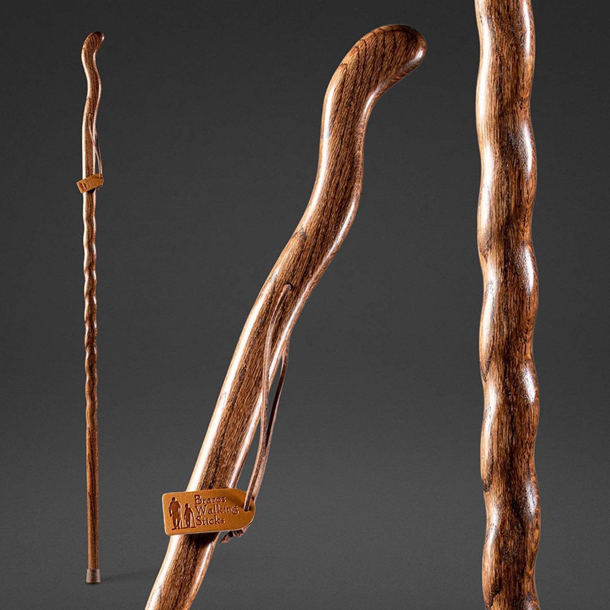 Brazos™ Twisted Oak Ergonomic Fitness Handcrafted Walking Stick, 55-Inch (1 Unit)