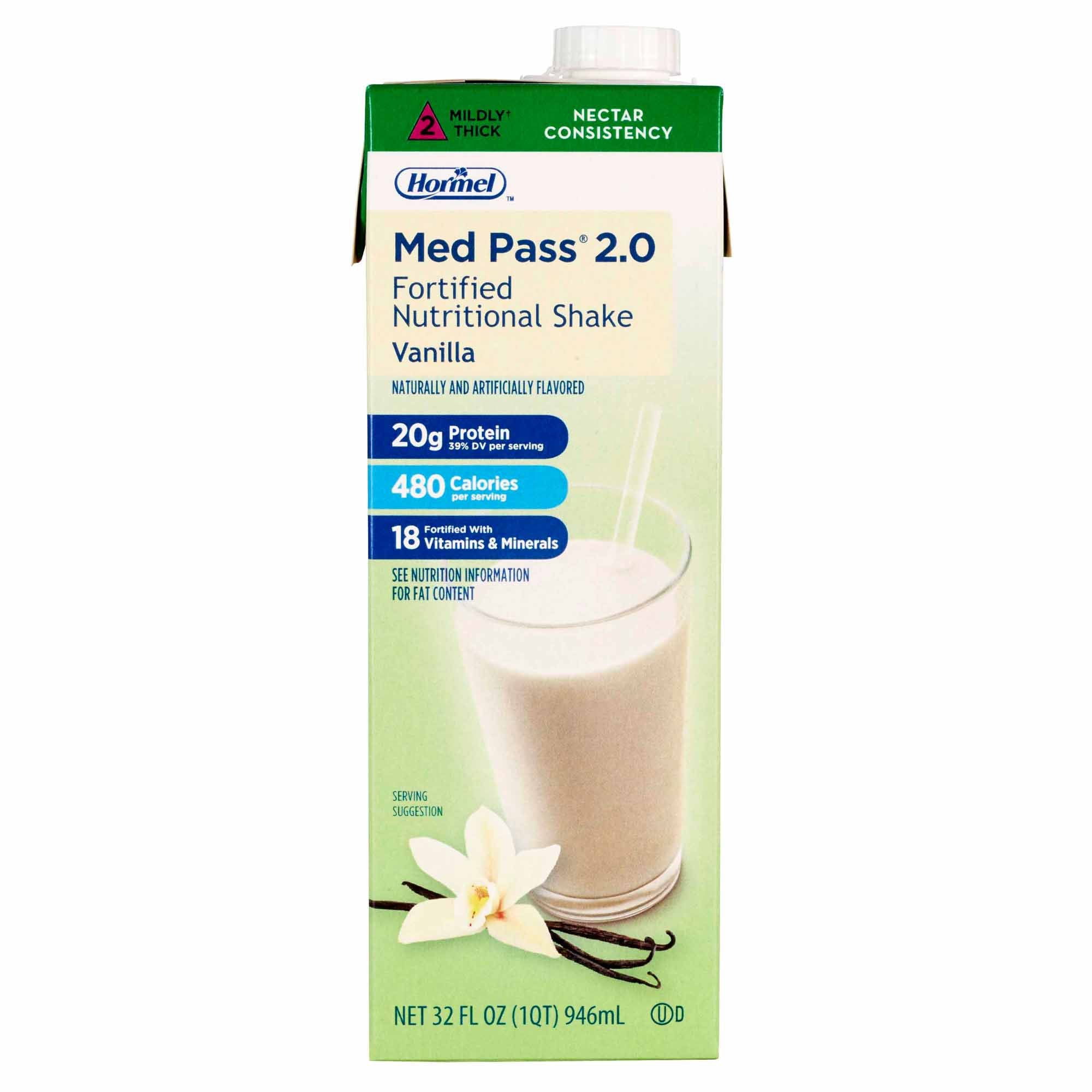 Med Pass® 2.0 Vanilla Nutritional Shake - 32 oz. High-Calorie Supplement