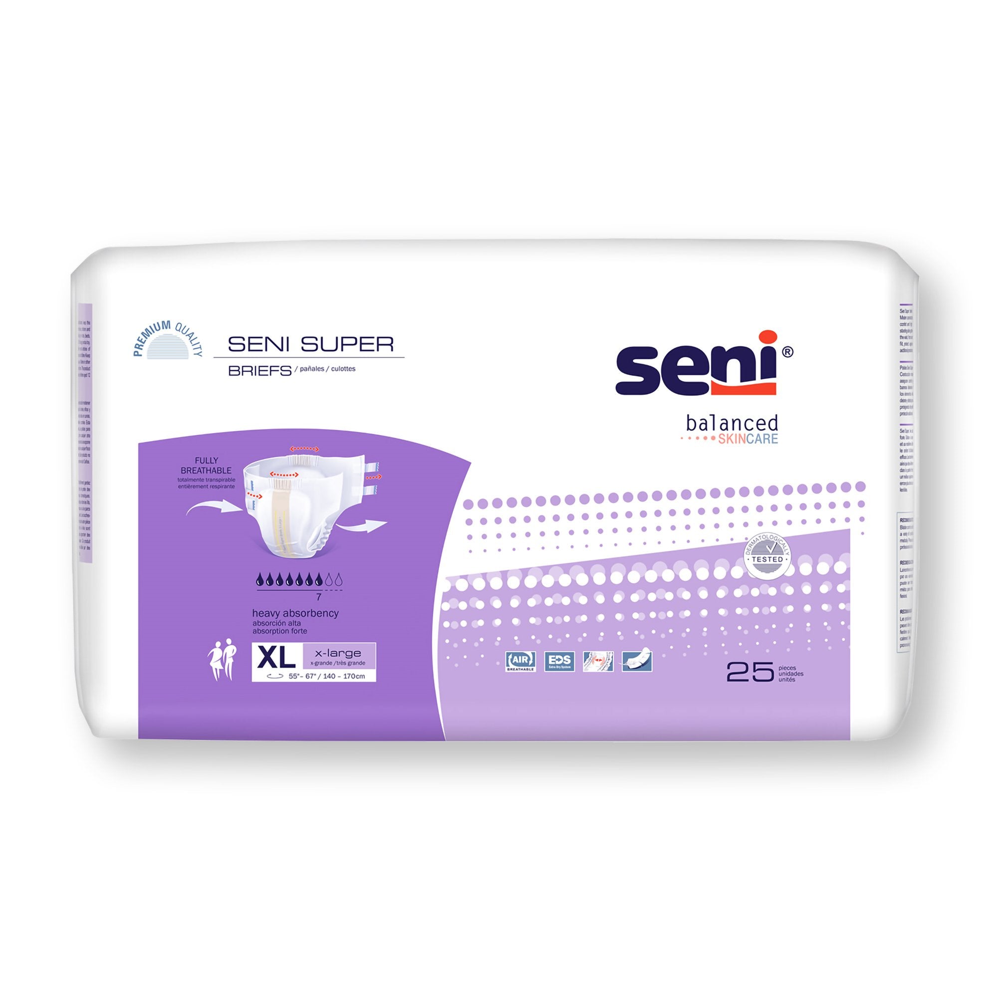 Seni® Super Heavy Absorbency Incontinence Brief, Extra Large (25 Units)