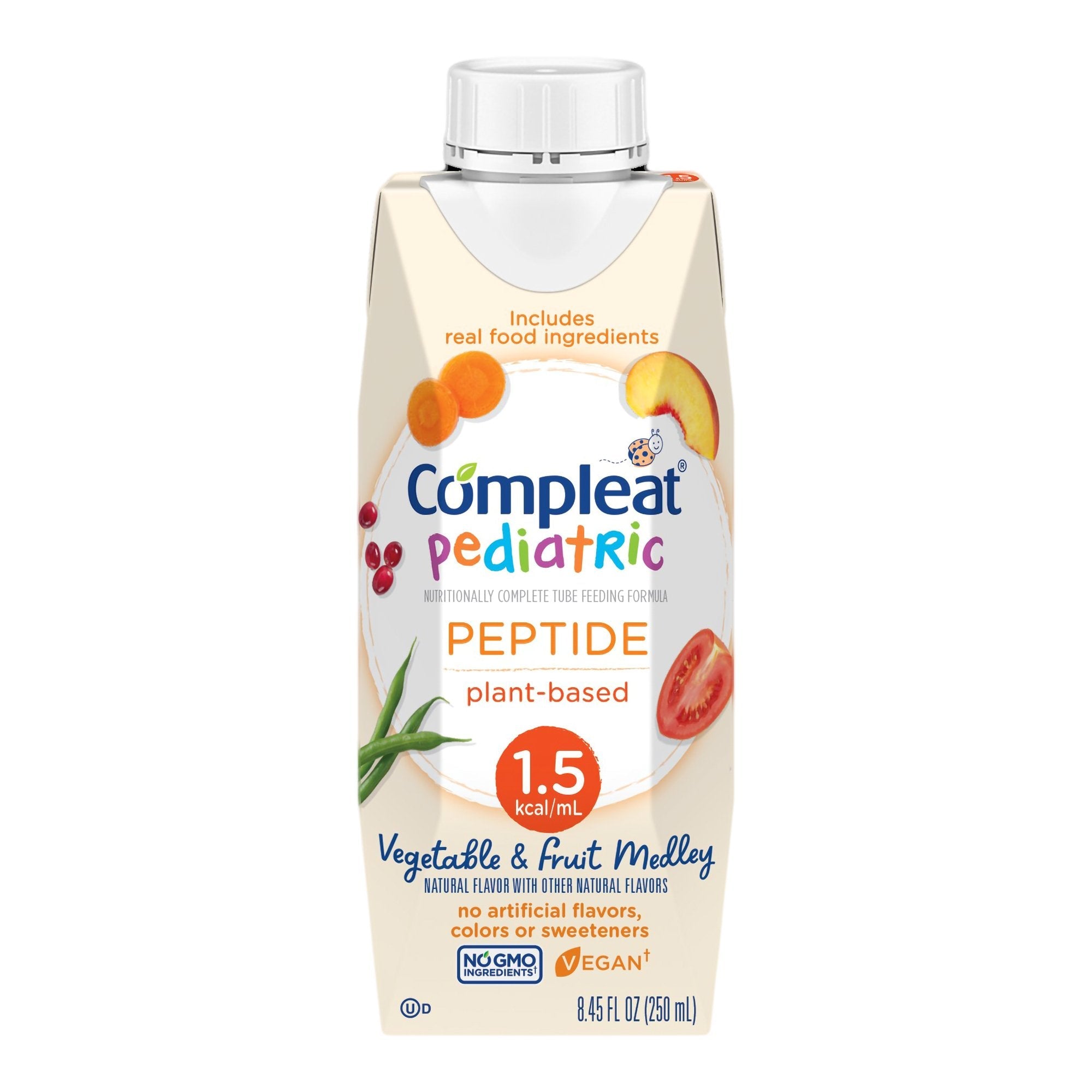 Compleat® Peptide 1.5 Pediatric Oral Supplement / Tube Feeding Formula, 8.45 oz. Carton (24 Units)