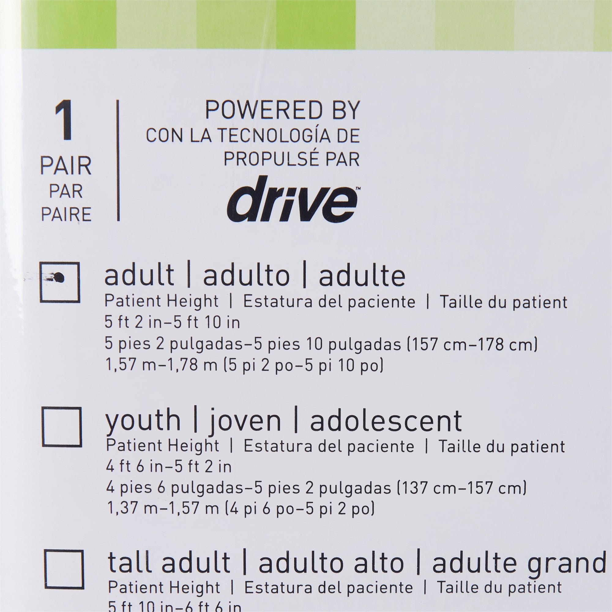 McKesson Adjustable Adult Underarm Crutches, Lightweight & Durable