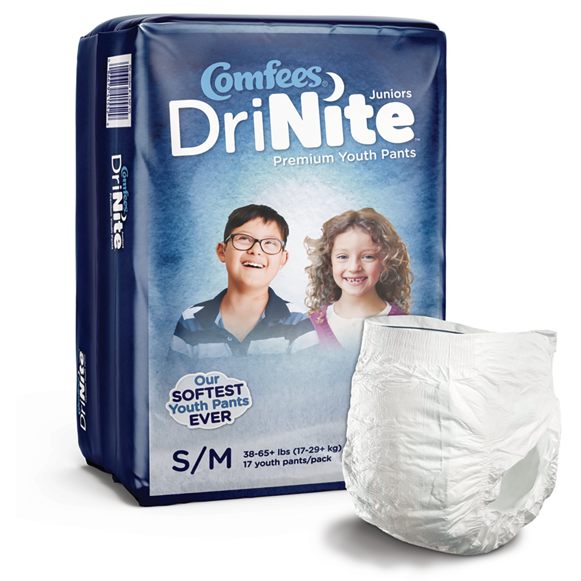 Comfees® DriNite® Juniors Absorbent Underwear, Small / Medium (17 Units)