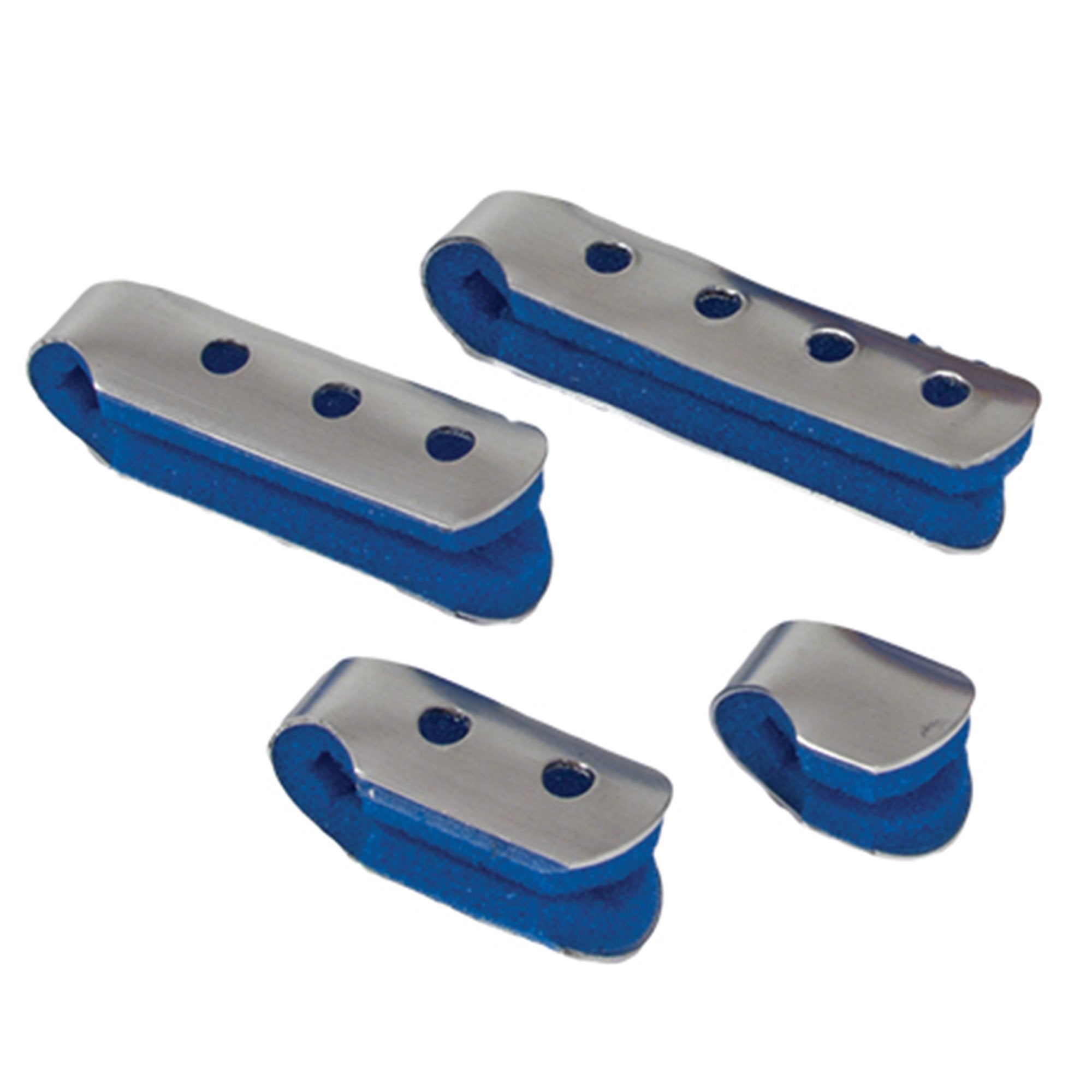 Finger Cot Splint Pull-On Left or Right Hand Blue / Silver (12 Units)