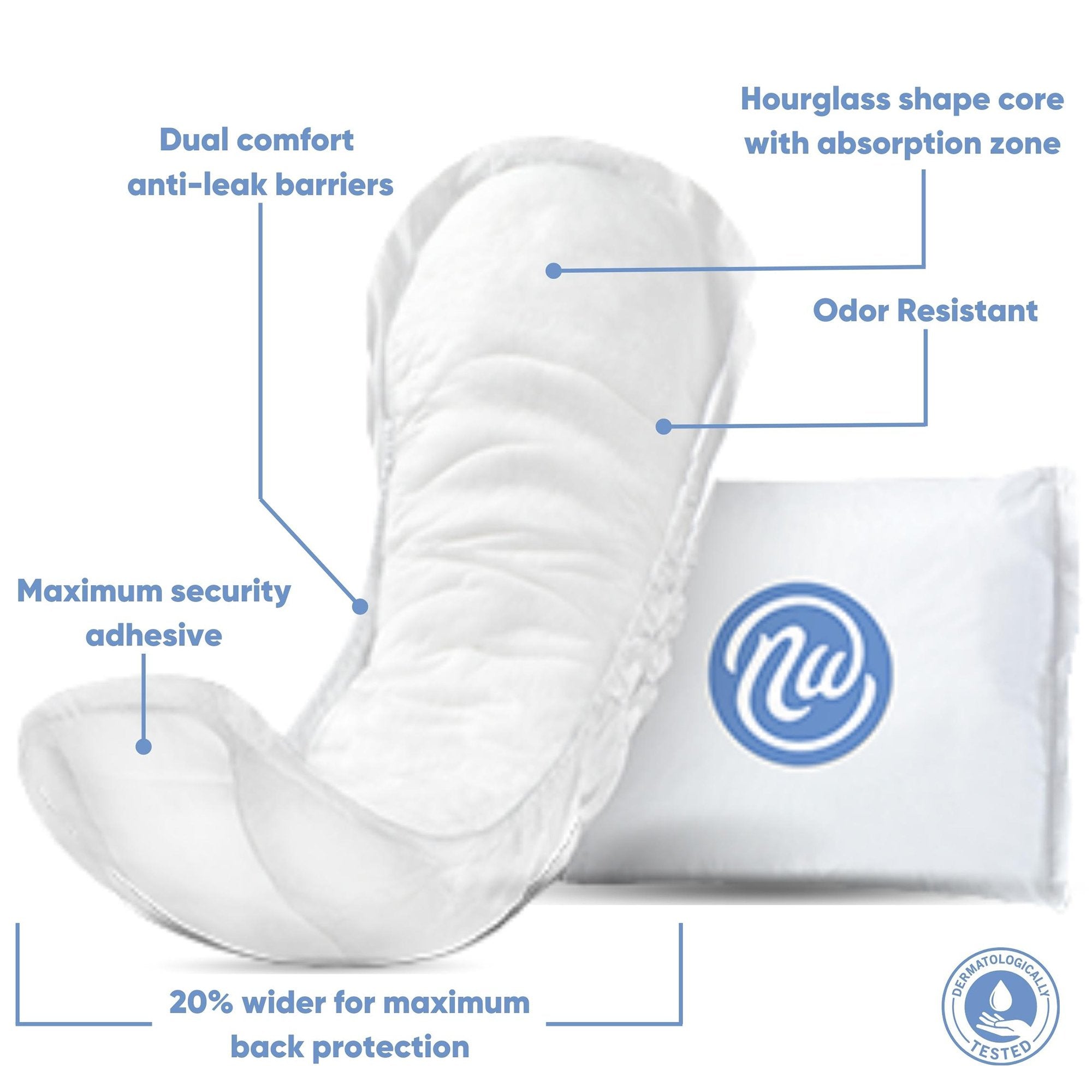 Nexwear Maximum Long Bladder Control Pads (90 Units)