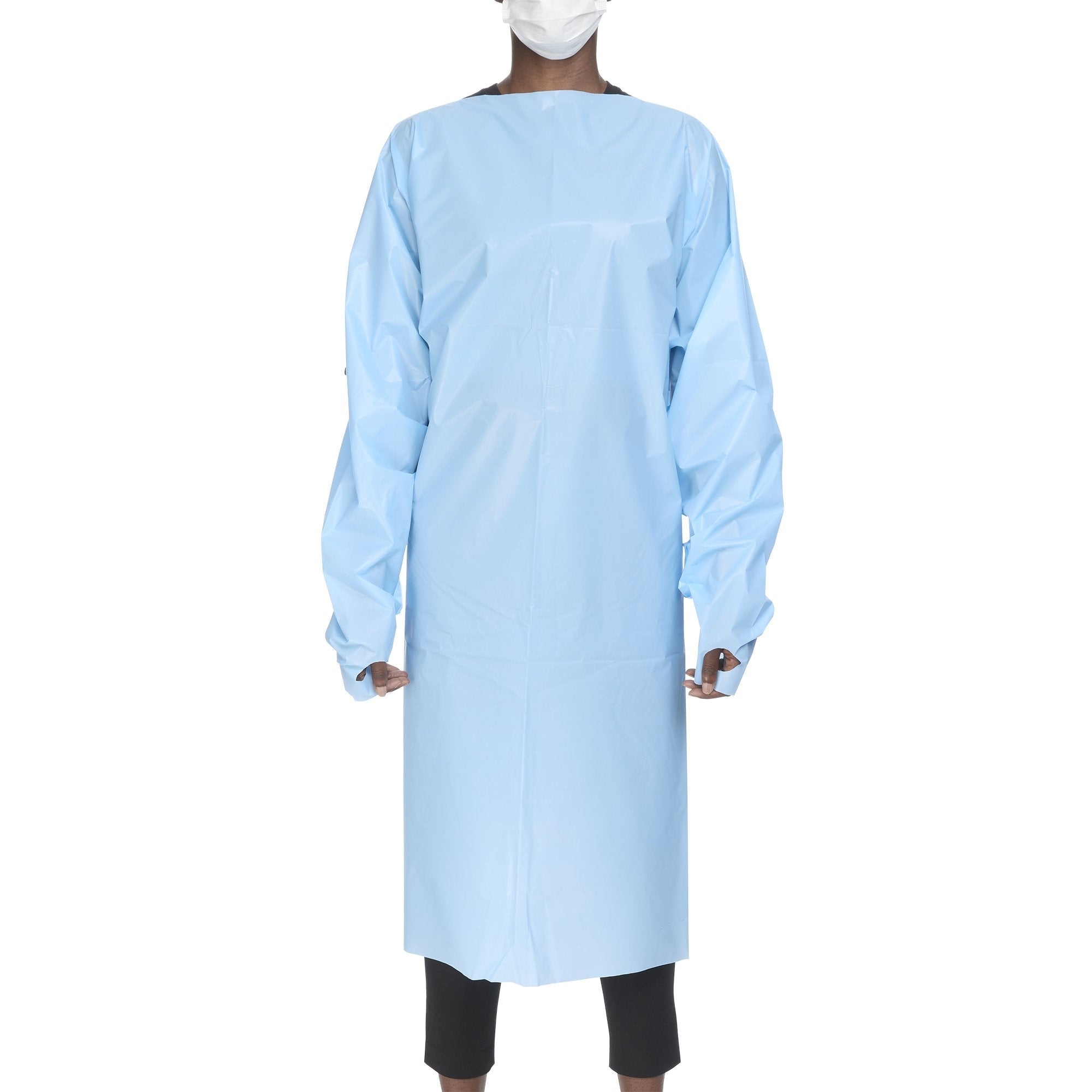 McKesson Open Back Over-the-Head Protective Procedure Gown, Universal, Blue (75 Units)