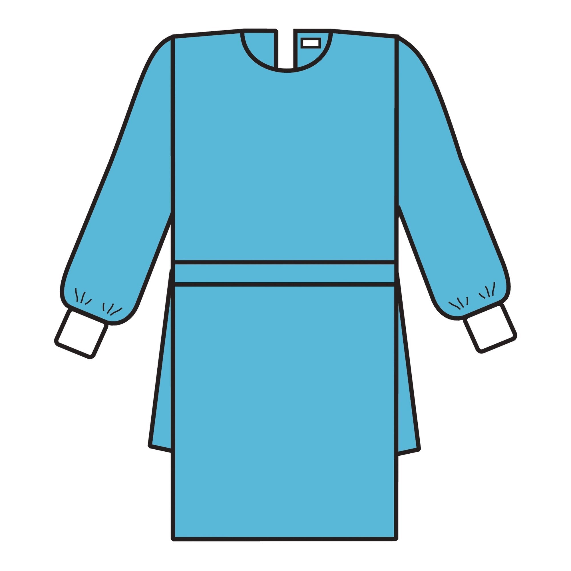 Halyard Protective Procedure Gown with Knit Cuffs (10 Units)