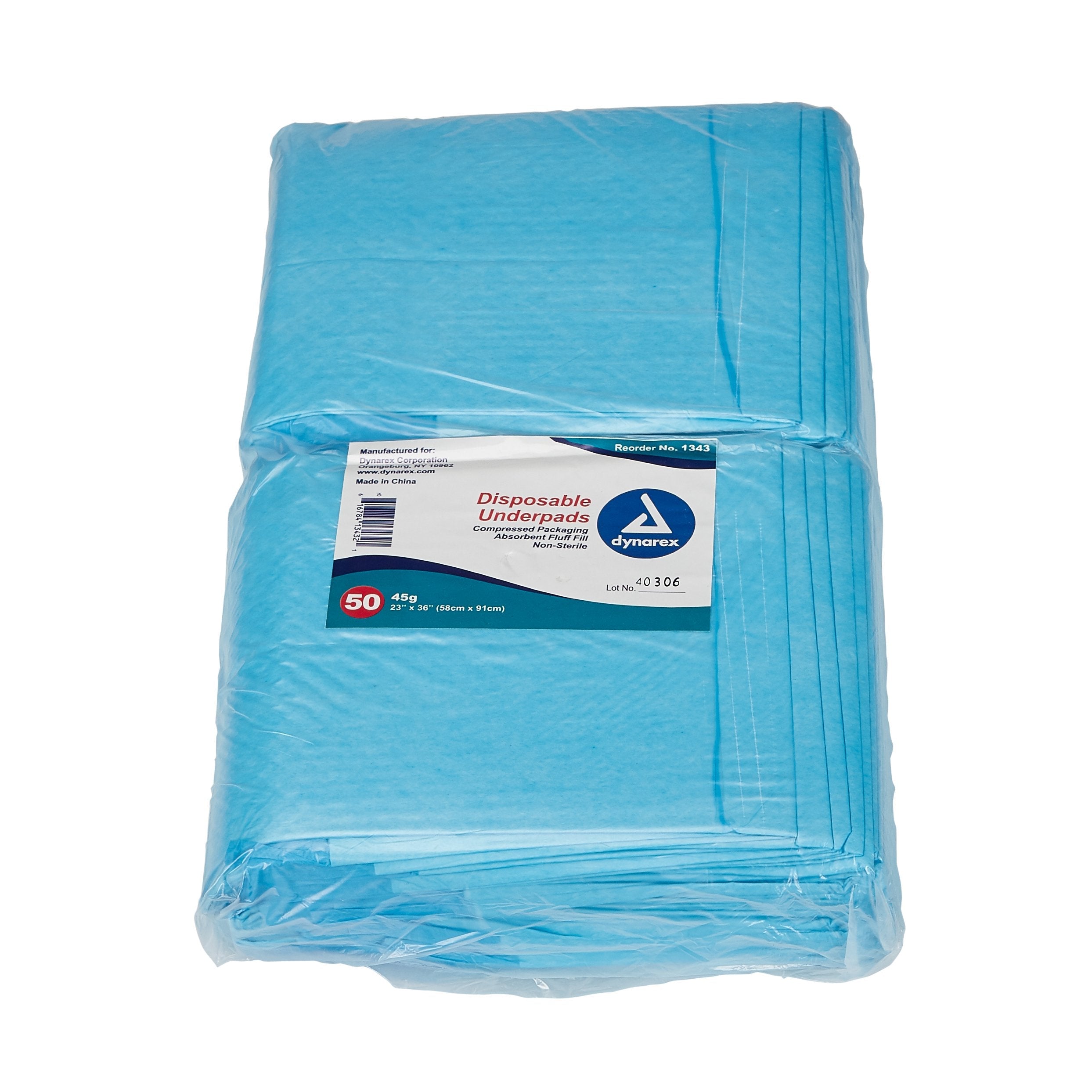 dynarex® Absorbent Fluff Fill Underpad, 23 x 36 Inch (150 Units)