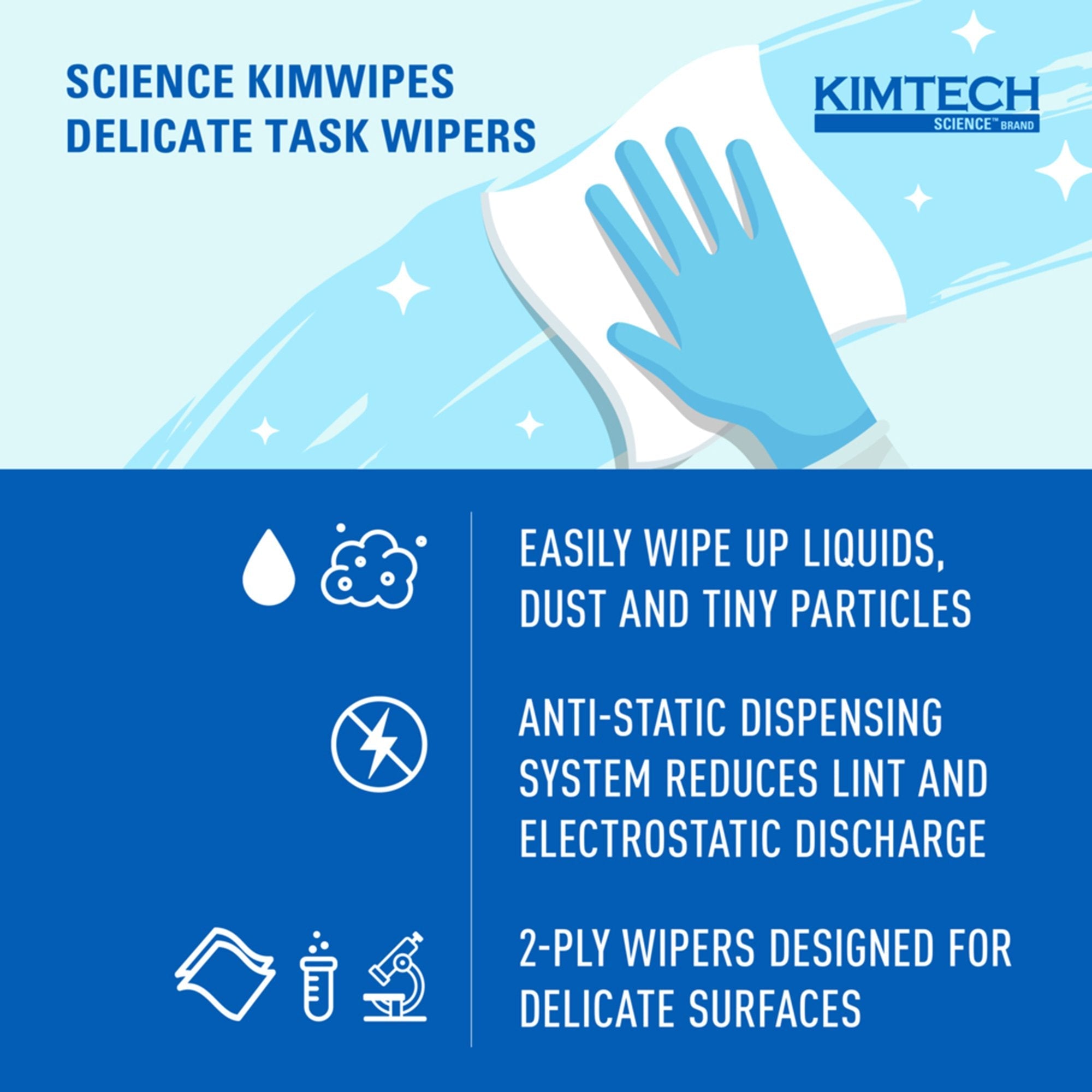 Kimtech Science™ Kimwipes™ Delicate Task Wipes, 2-Ply (1 Unit)