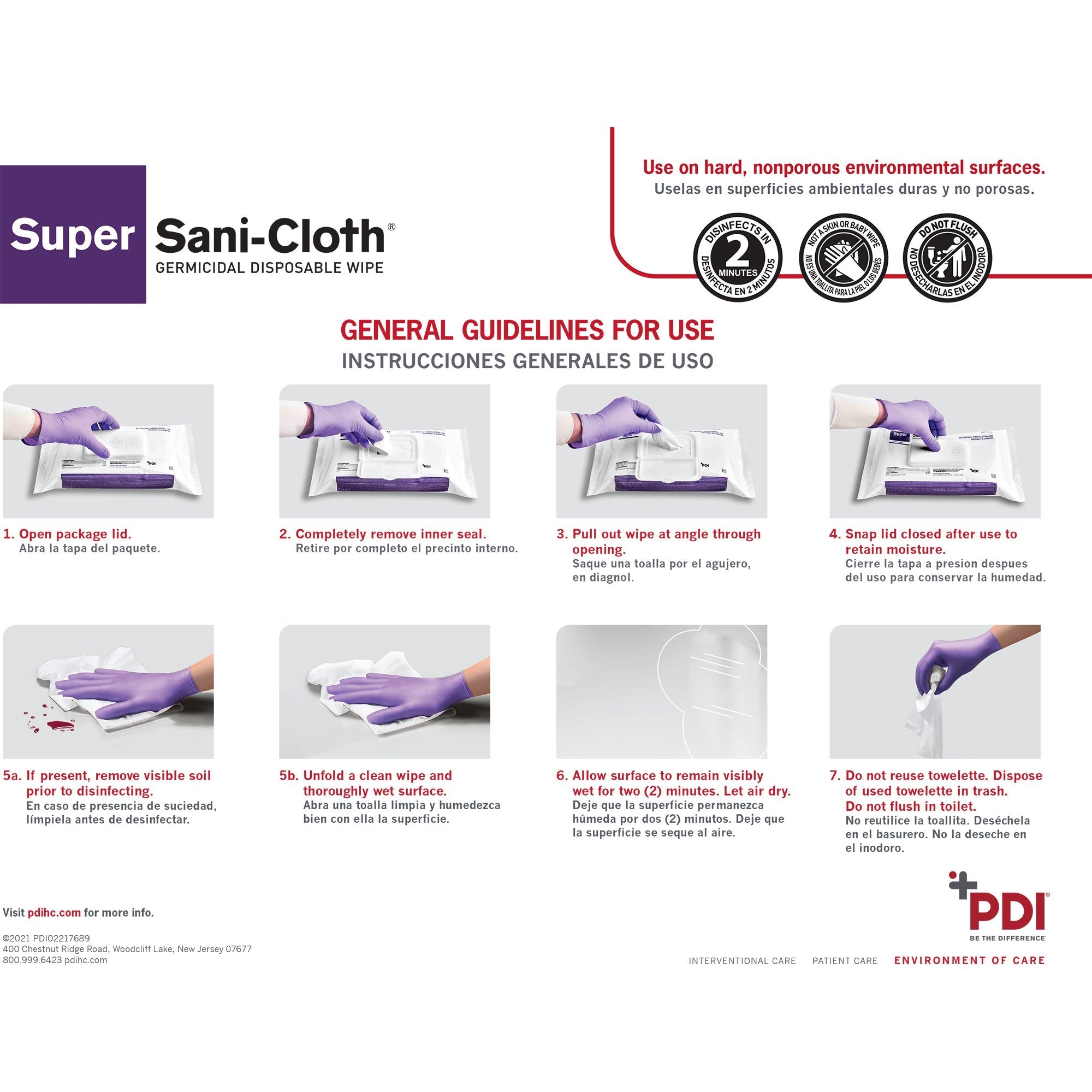 Super Sani-Cloth® Surface Disinfectant Cleaner (1 Unit)