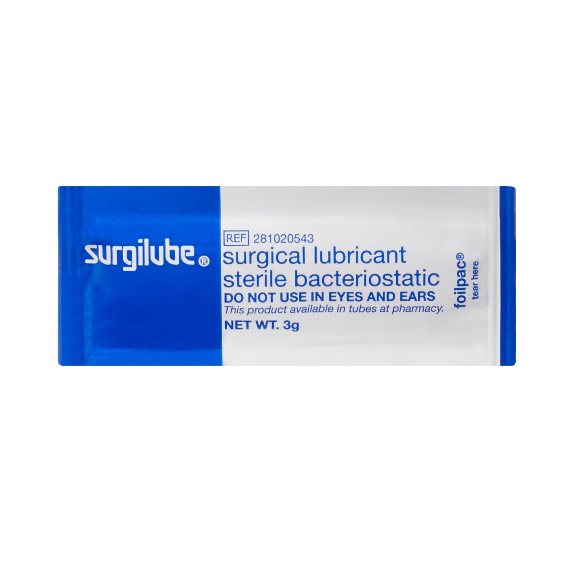 Surgilube® Lubricating Jelly, 3-gram Packet (144 Units)