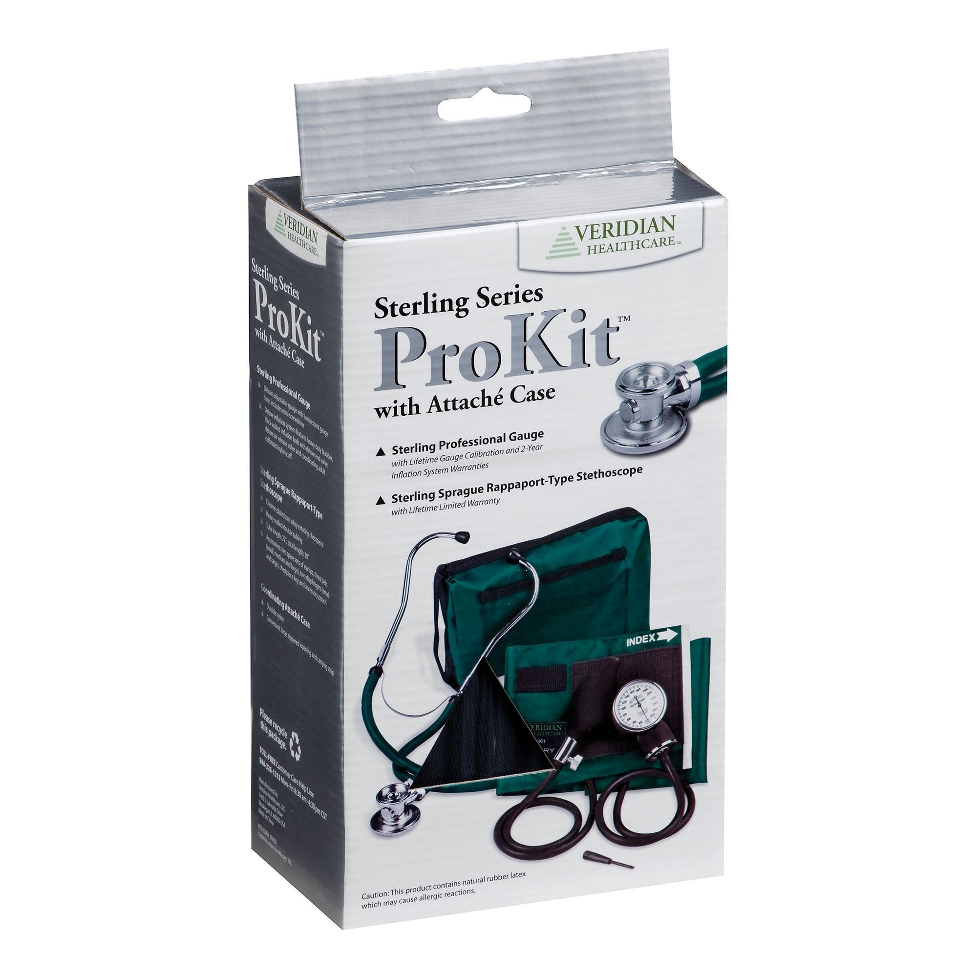 Sterling Series ProKit™ Aneroid Sphygmomanometer with Stethoscope, Burgundy (1 Unit)