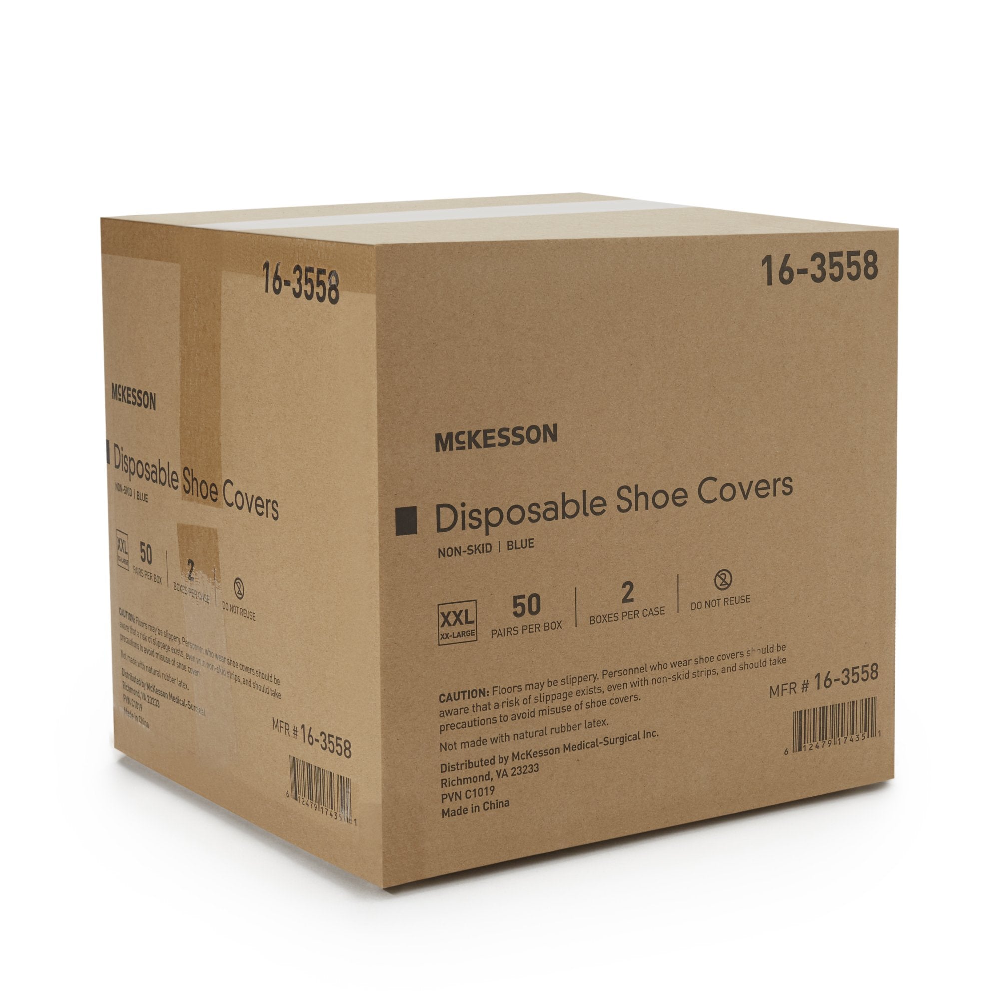 McKesson Shoe Covers, 2X-Large, Nonskid Sole, Blue (1 Unit)