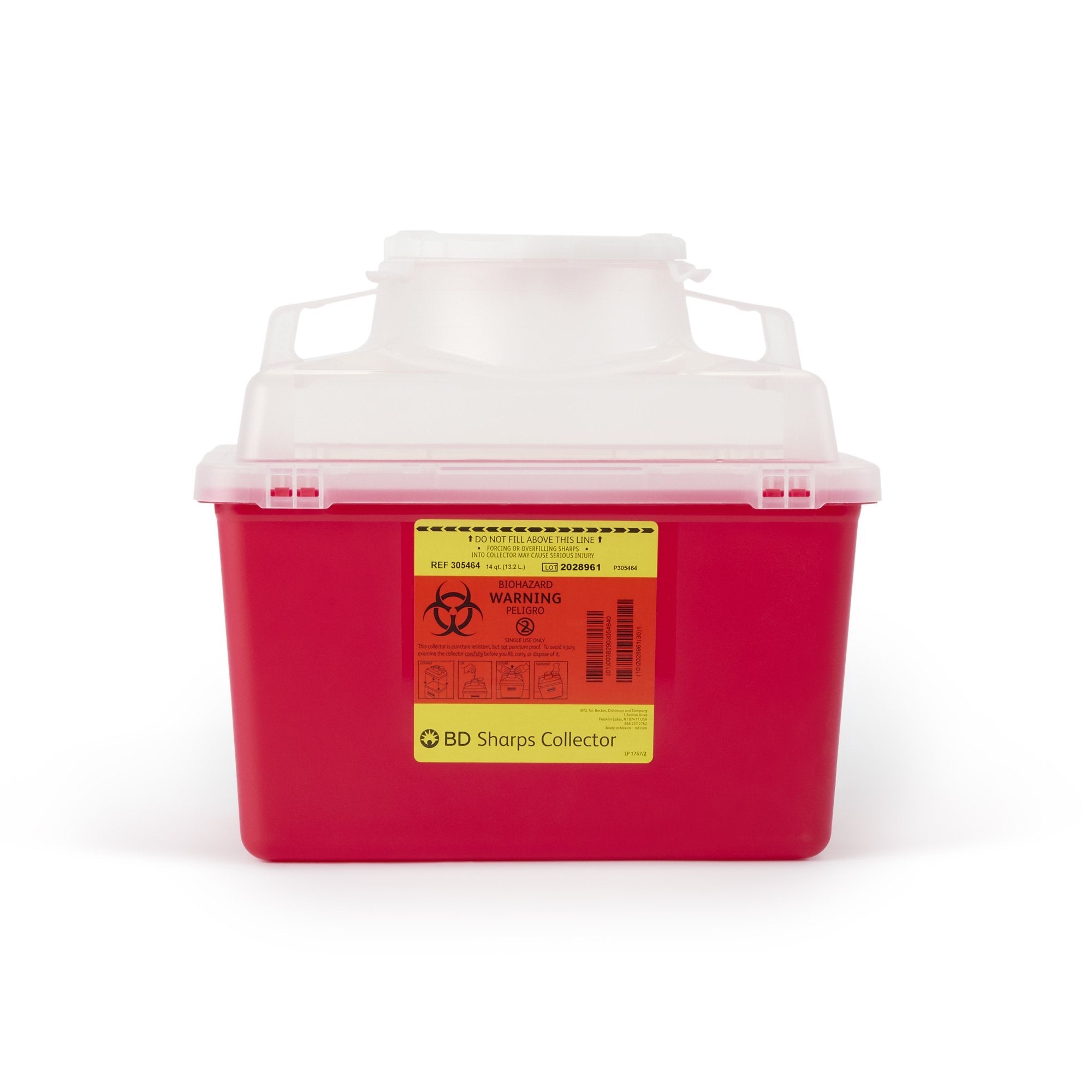 BD Multi-purpose Sharps Container, 11-1/2 x 12-4/5 x 8-4/5 Inch, 3.5 Gallon (1 Unit)