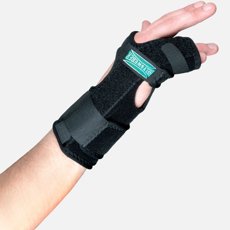 Hand / Finger Brace TKO® Standard Neoprene / Nylon / UBL Right Hand Black One Size Fits Most (1 Unit)