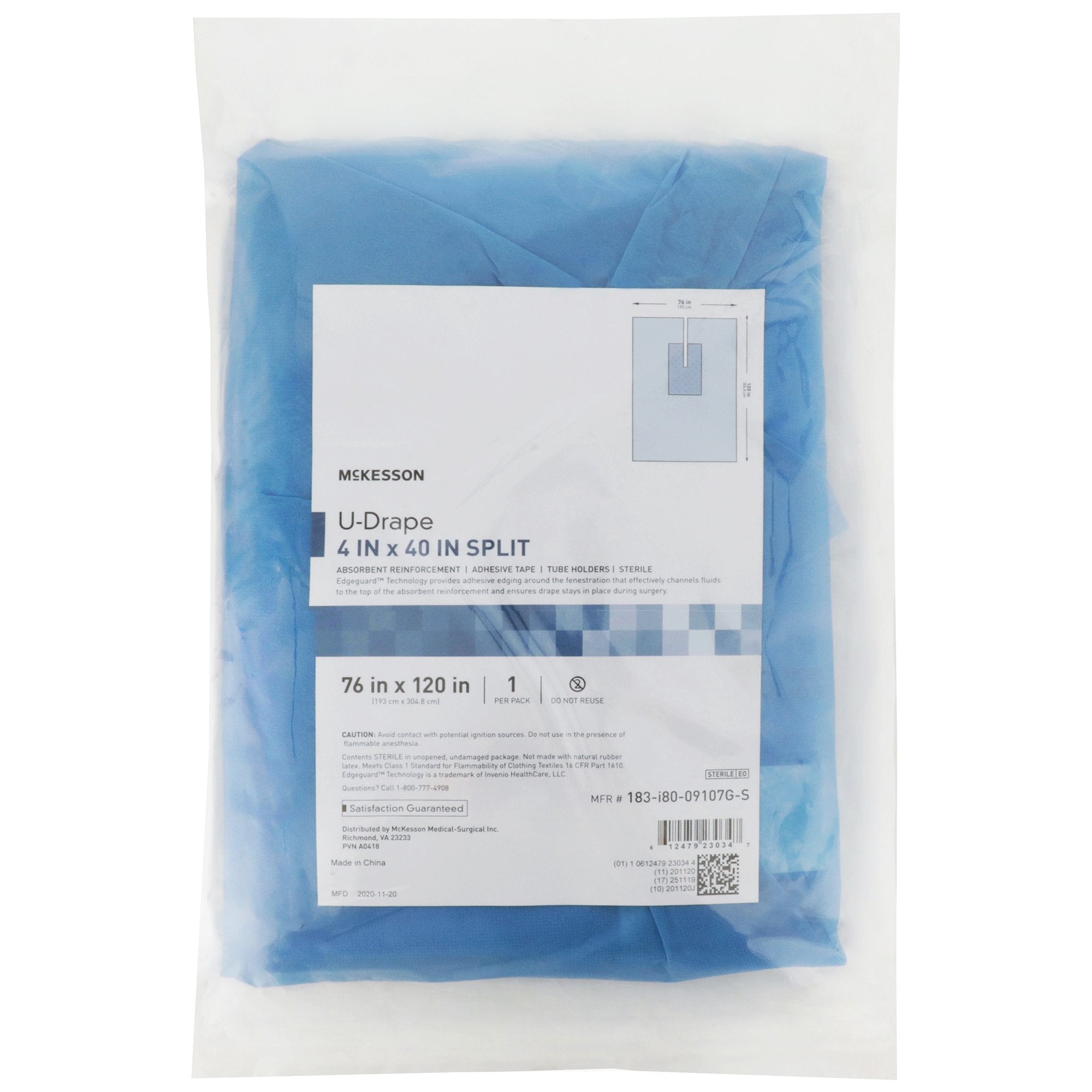 McKesson Sterile Orthopedic U-Drape, 76 x 120 Inch (1 Unit)