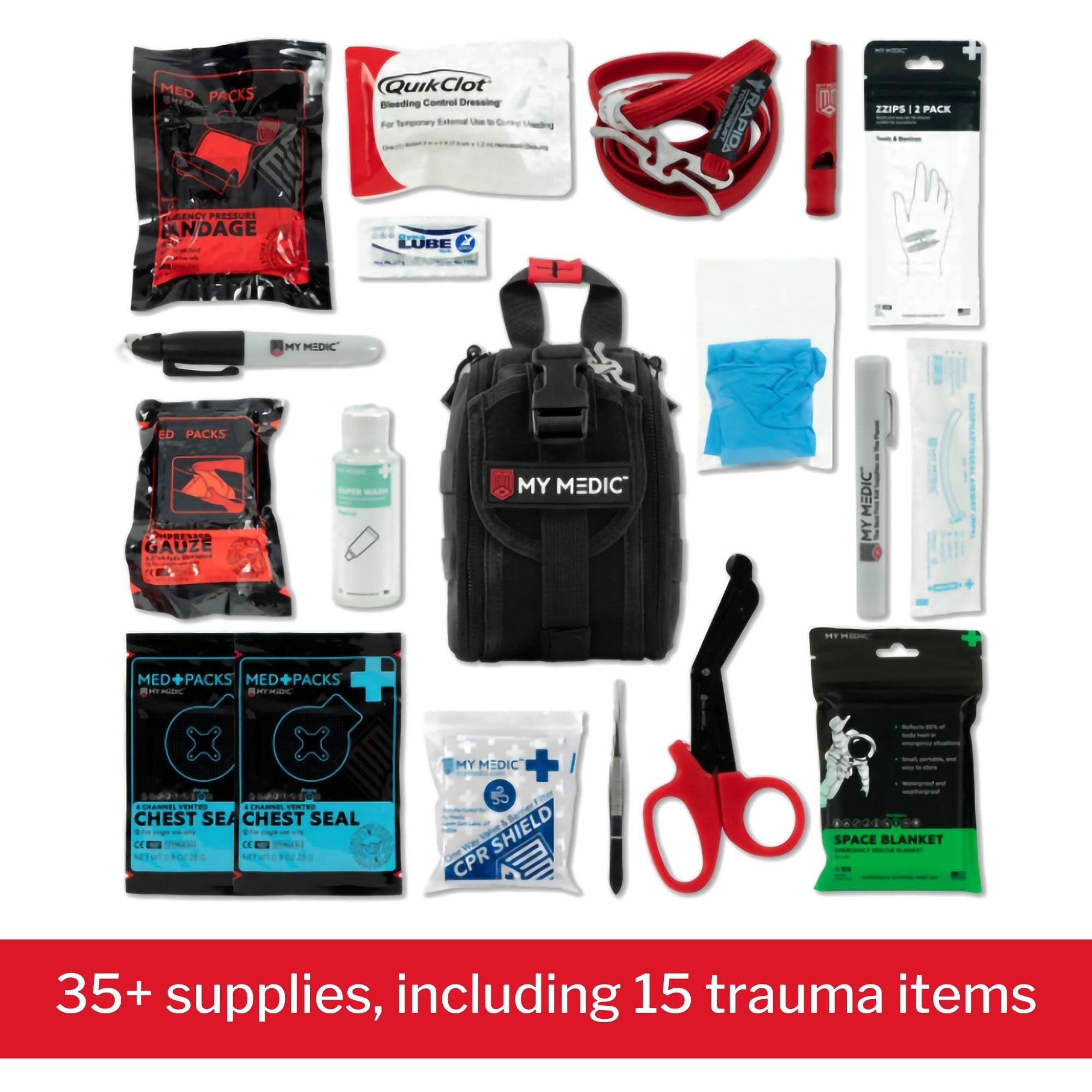 My Medic TFAK Trauma First Aid Kit in Nylon Bag – Medical Supplies for Emergencies (1 Unit)