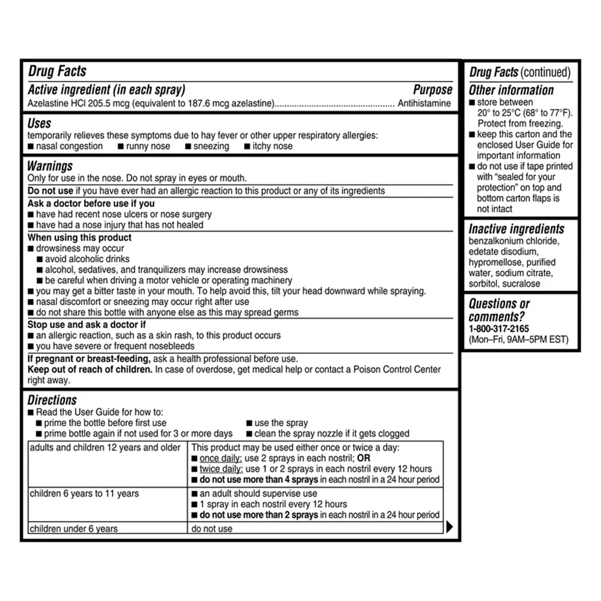 Astepro Allergy Children's Antihistamine Nasal Spray (1 Unit)