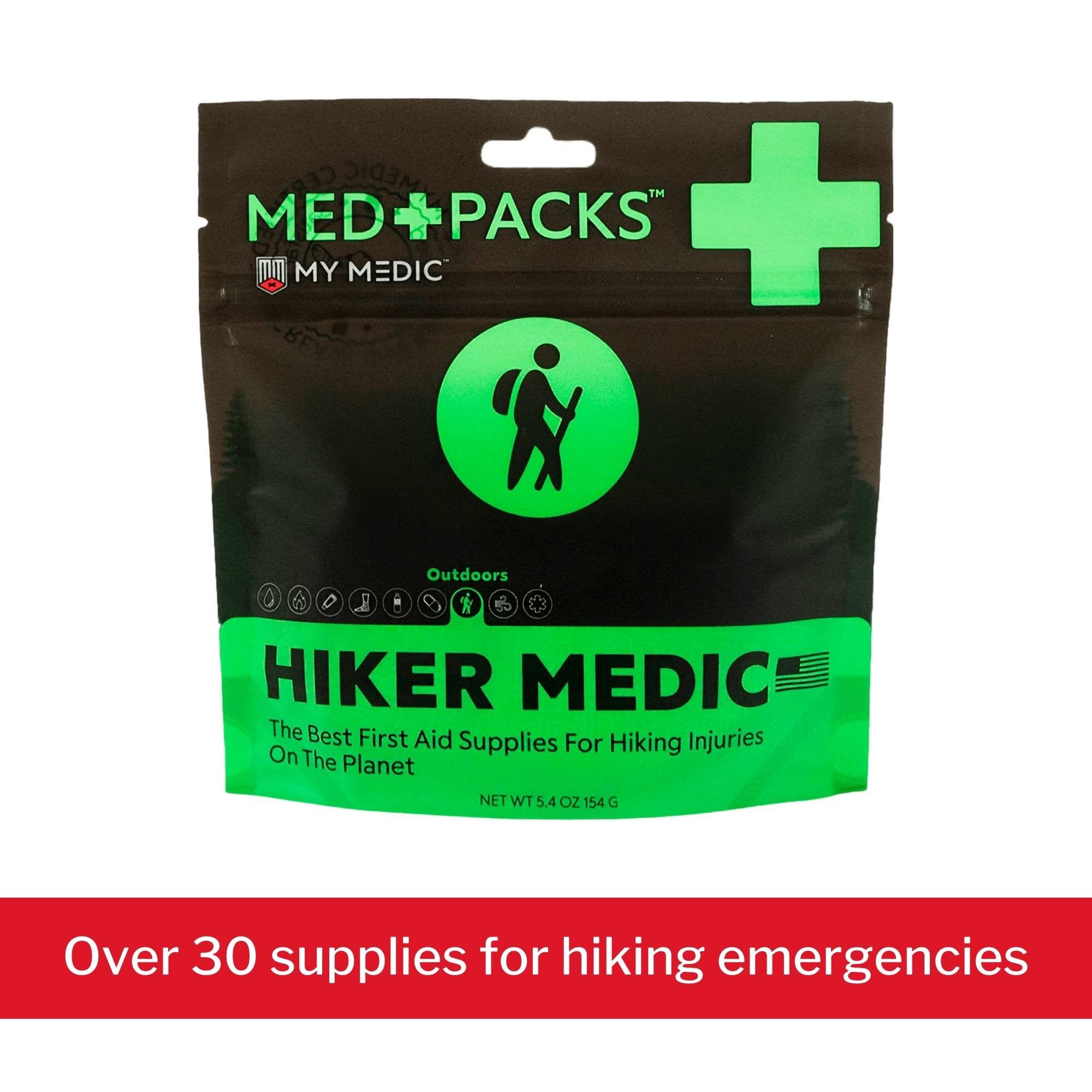 My Medic Med Packs First Aid Kit for Hikers – Outdoor Injury Supplies in Portable Pouch (1 Unit)