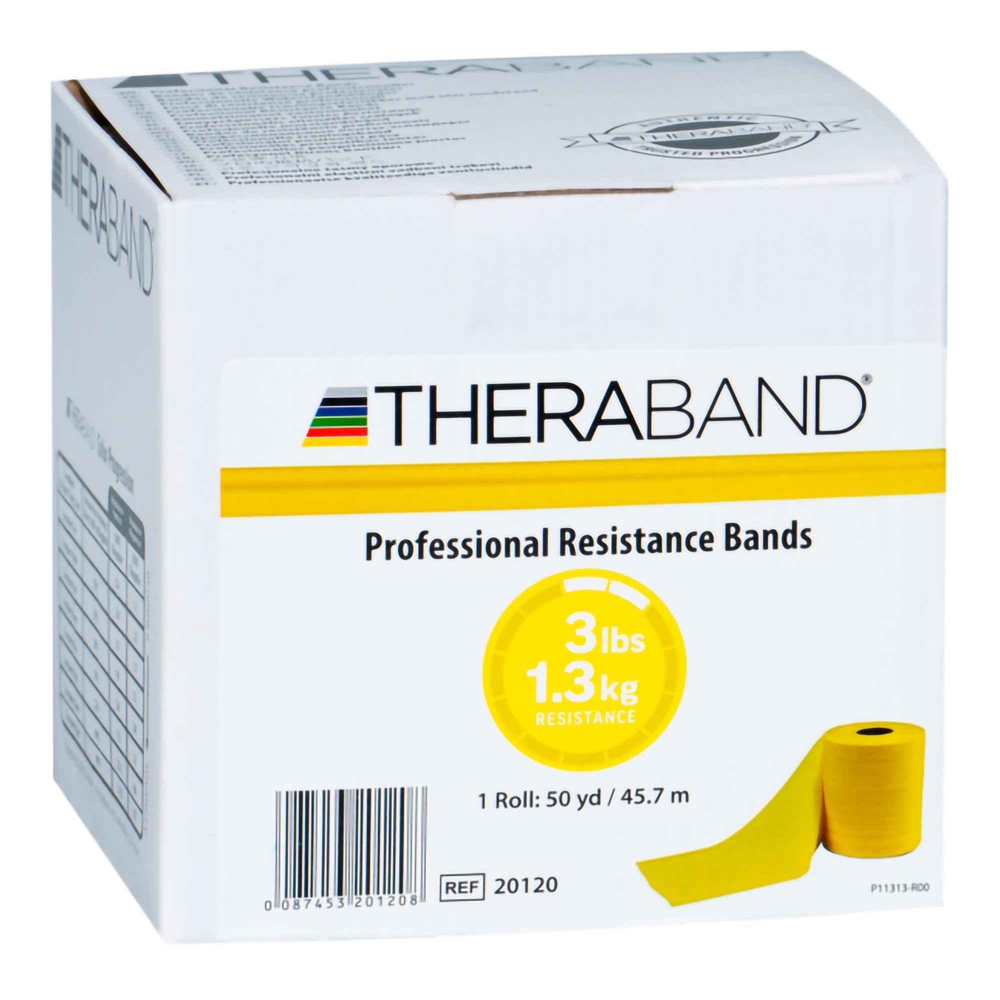 TheraBand® Exercise Resistance Band, Yellow, 6 Inch x 50 Yard, X-Light Resistance (1 Unit)