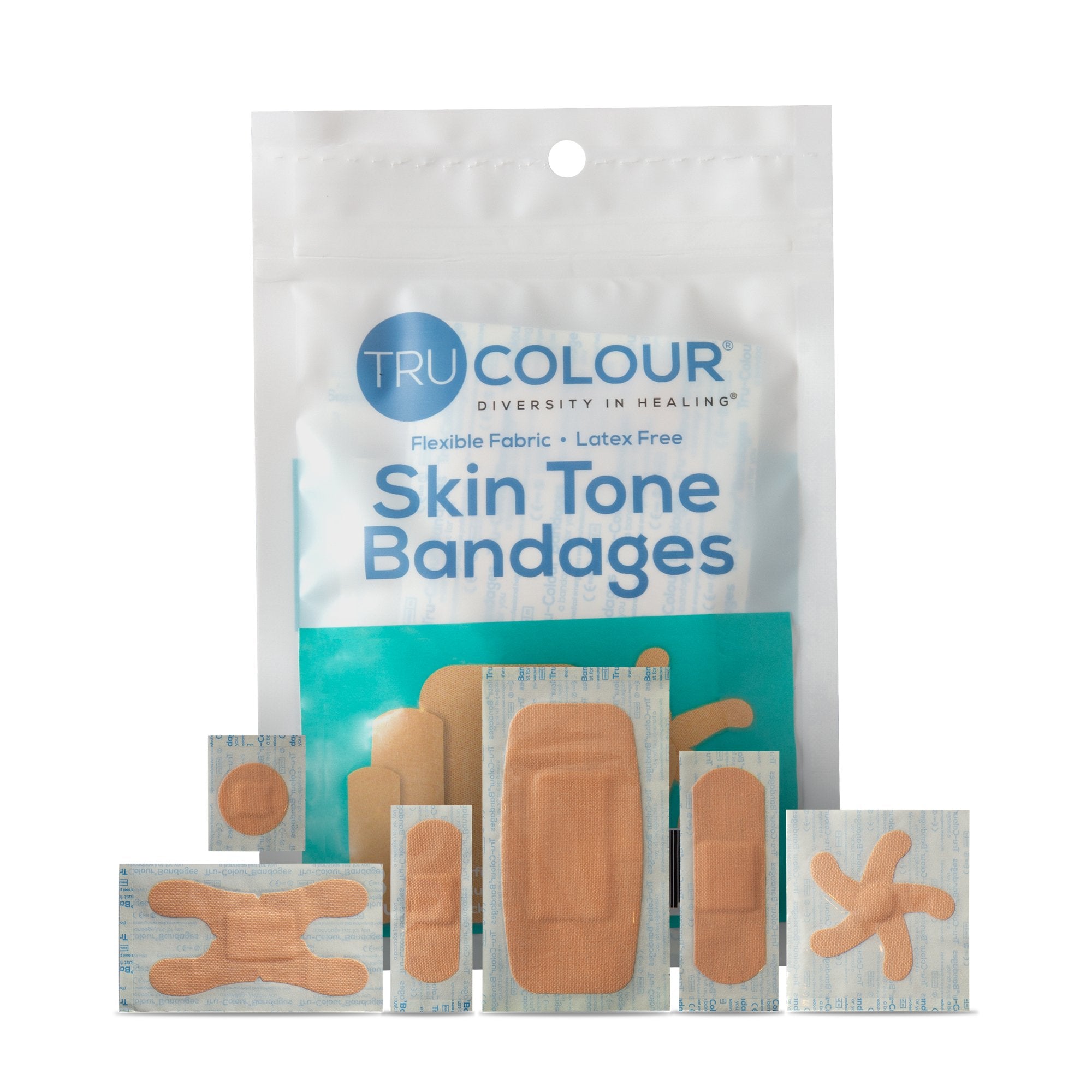 TruColour® Beige Adhesive Strip, Assorted Shapes and Sizes (30 Units)