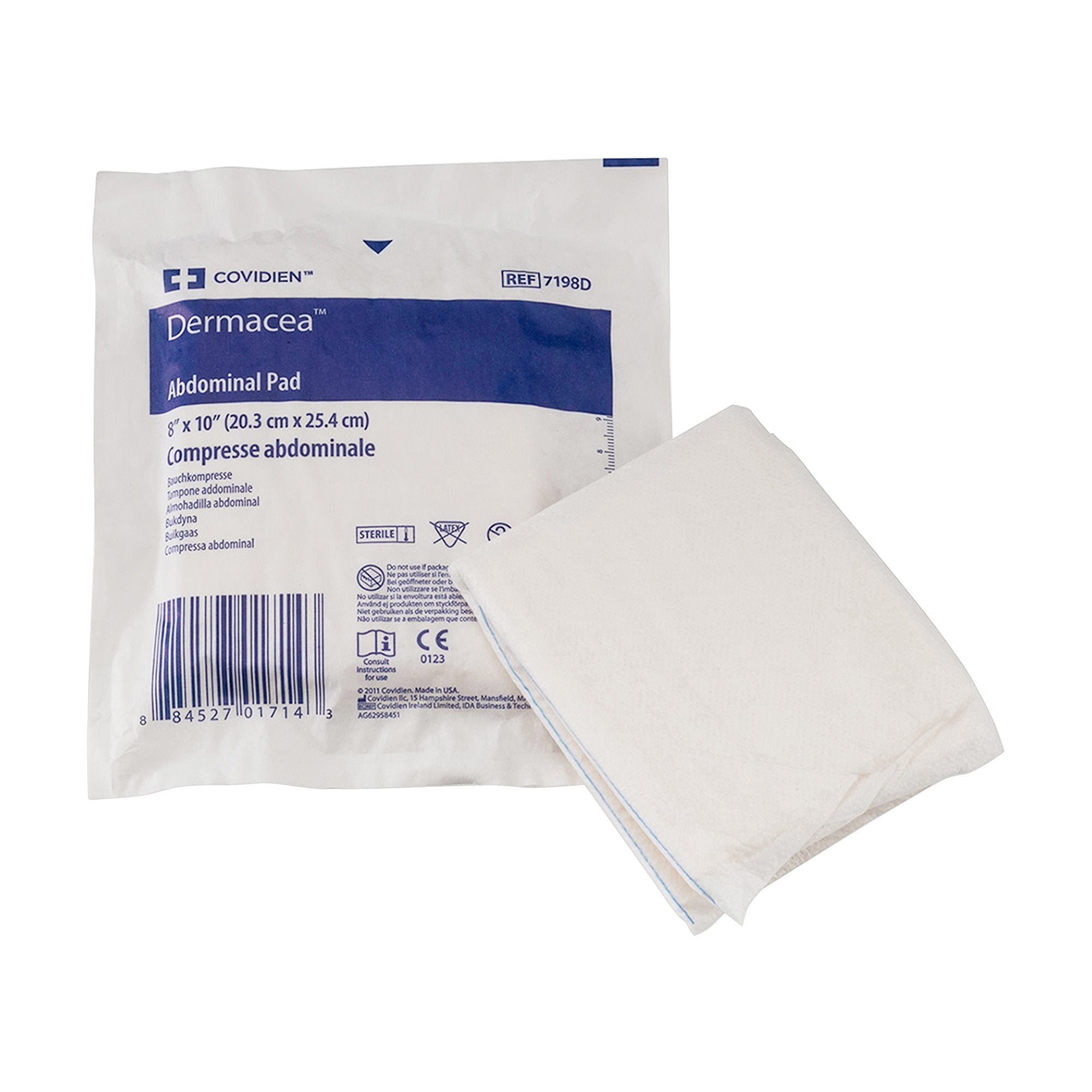 Dermacea™ Sterile Abdominal Pad, 8 x 10 Inch (18 Units)