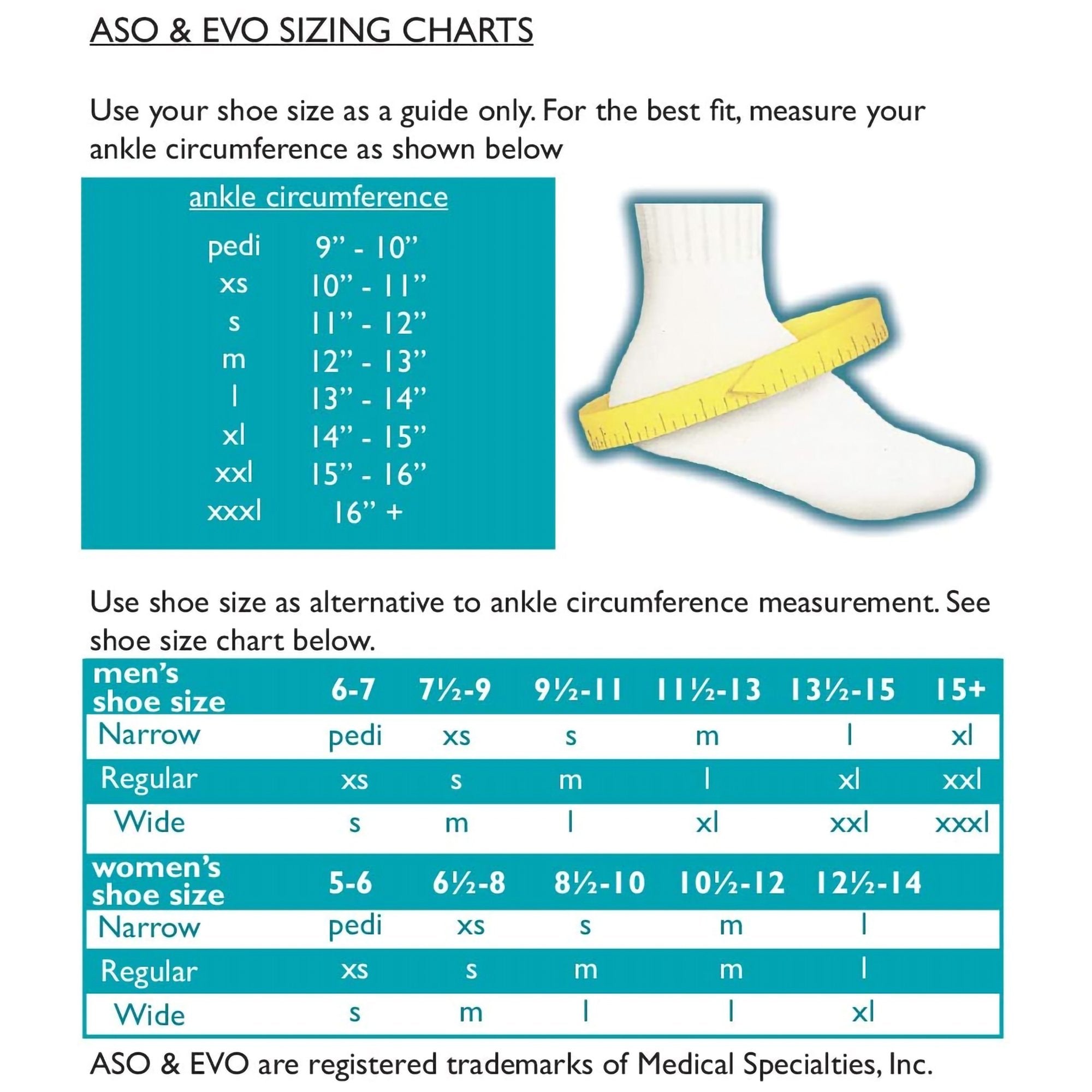 ASO® Speed Lacer Ankle Brace, Medium (1 Unit)