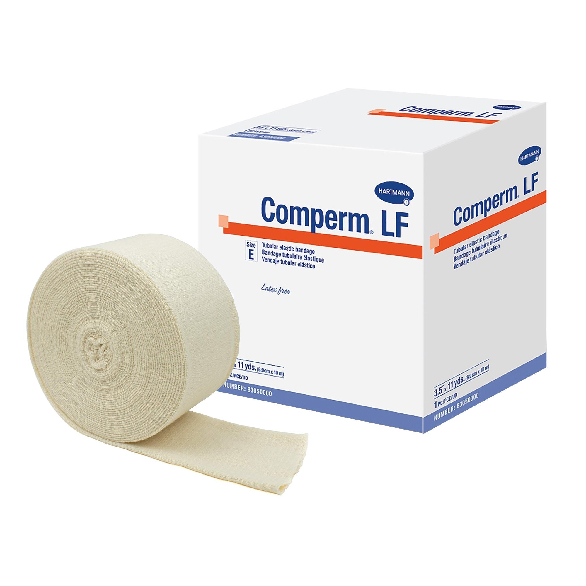 Comperm® LF Pull On Elastic Tubular Support Bandage, 3-1/2 x 11 Yard (1 Unit)