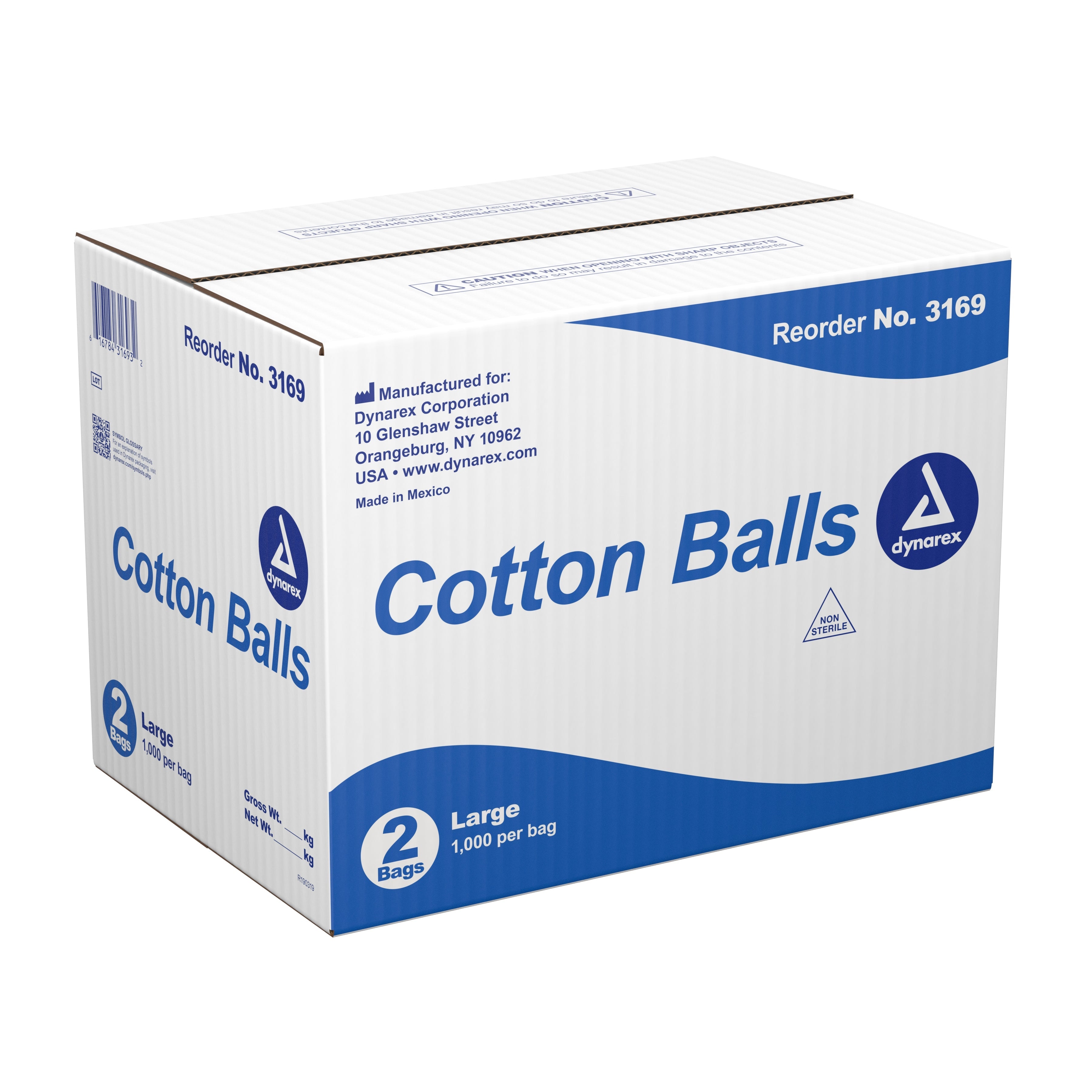 dynarex® Large Cotton Balls (1000 Units)