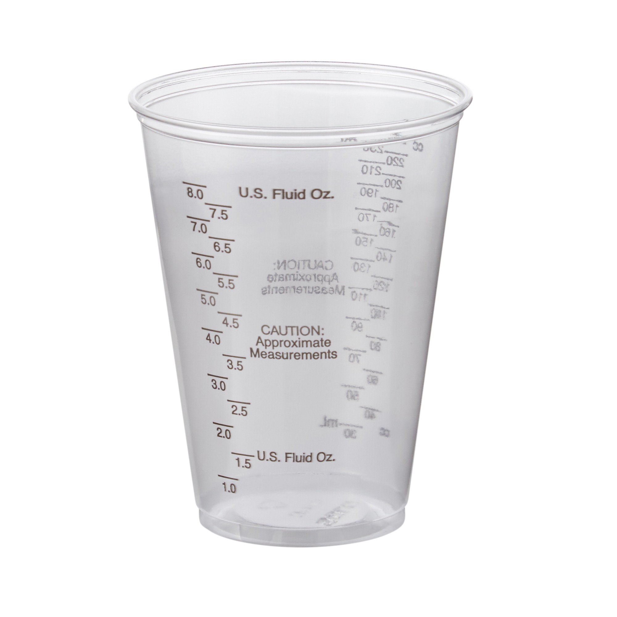 Solo Graduated Drinking Cup, Ultra Clear, 10 oz, Clear Plastic, Disposable (50 Units)