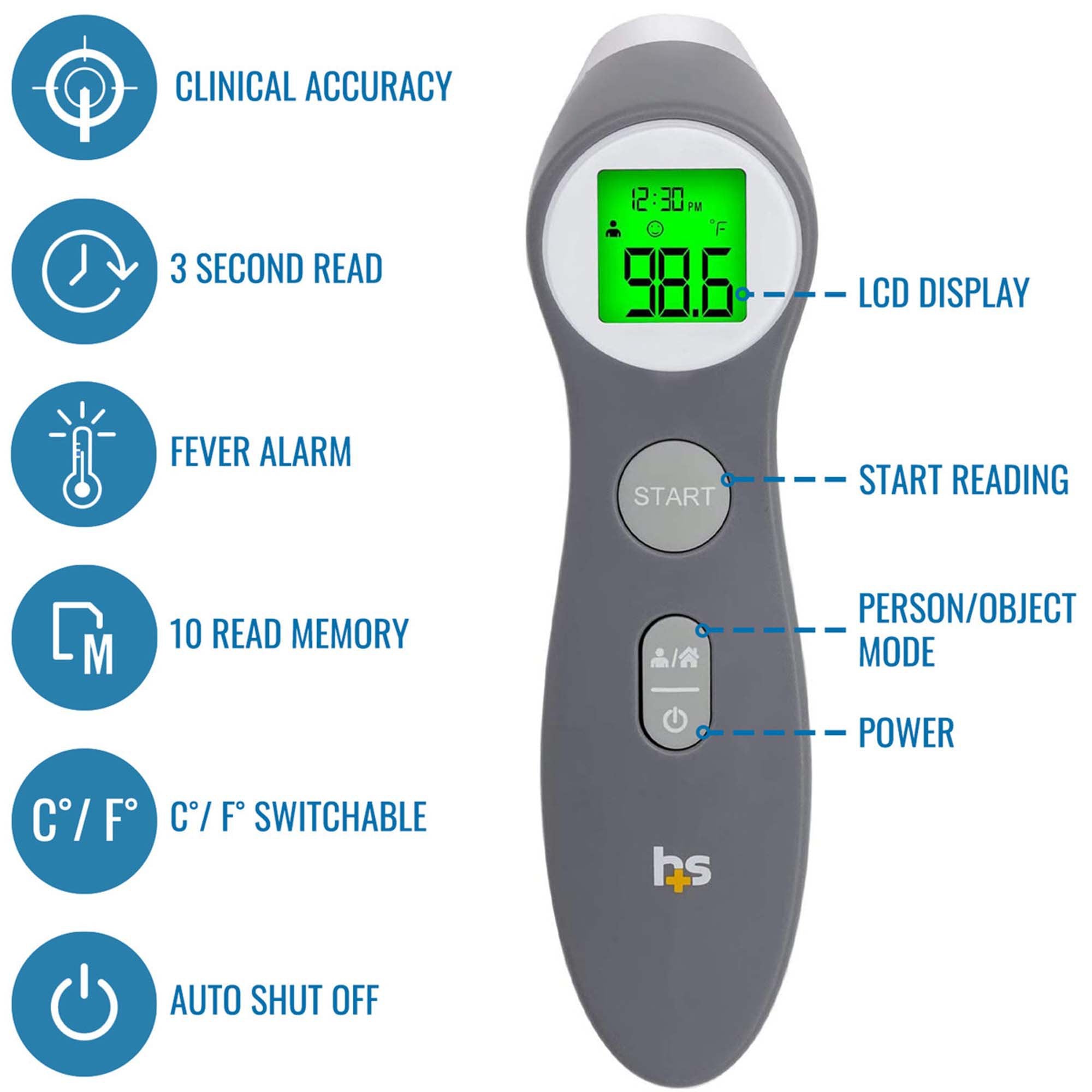 HealthSmart® Digital Touchless Infrared Thermometer (1 Unit)