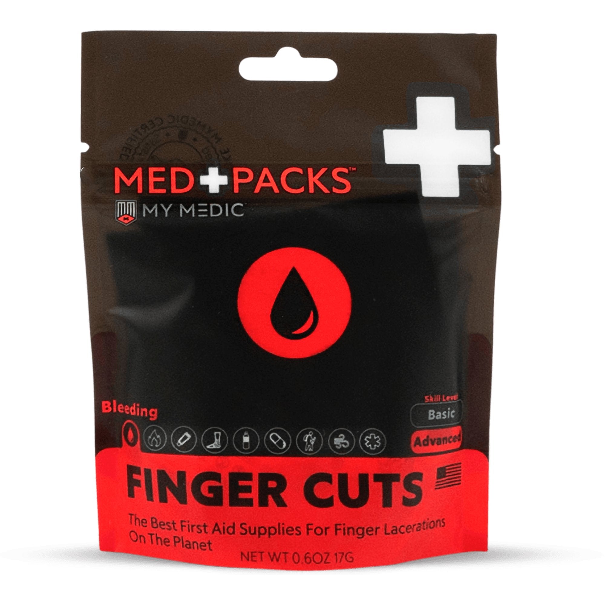 My Medic Med Packs First Aid Kit for Finger Cuts – Emergency Supplies in Portable Pouch (1 Unit)